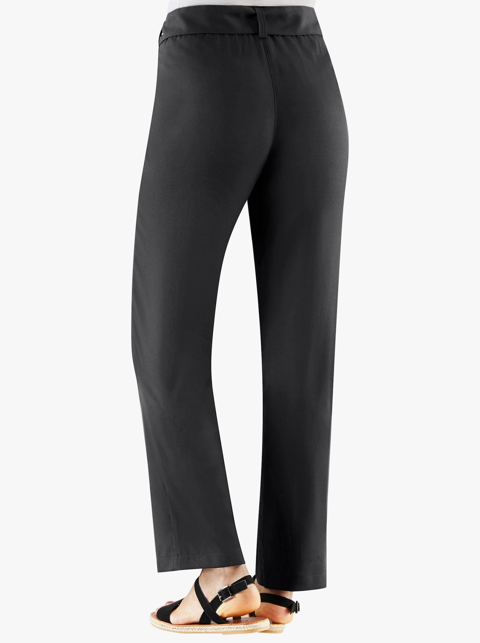 Palazzo nohavice, viazačka - čierna