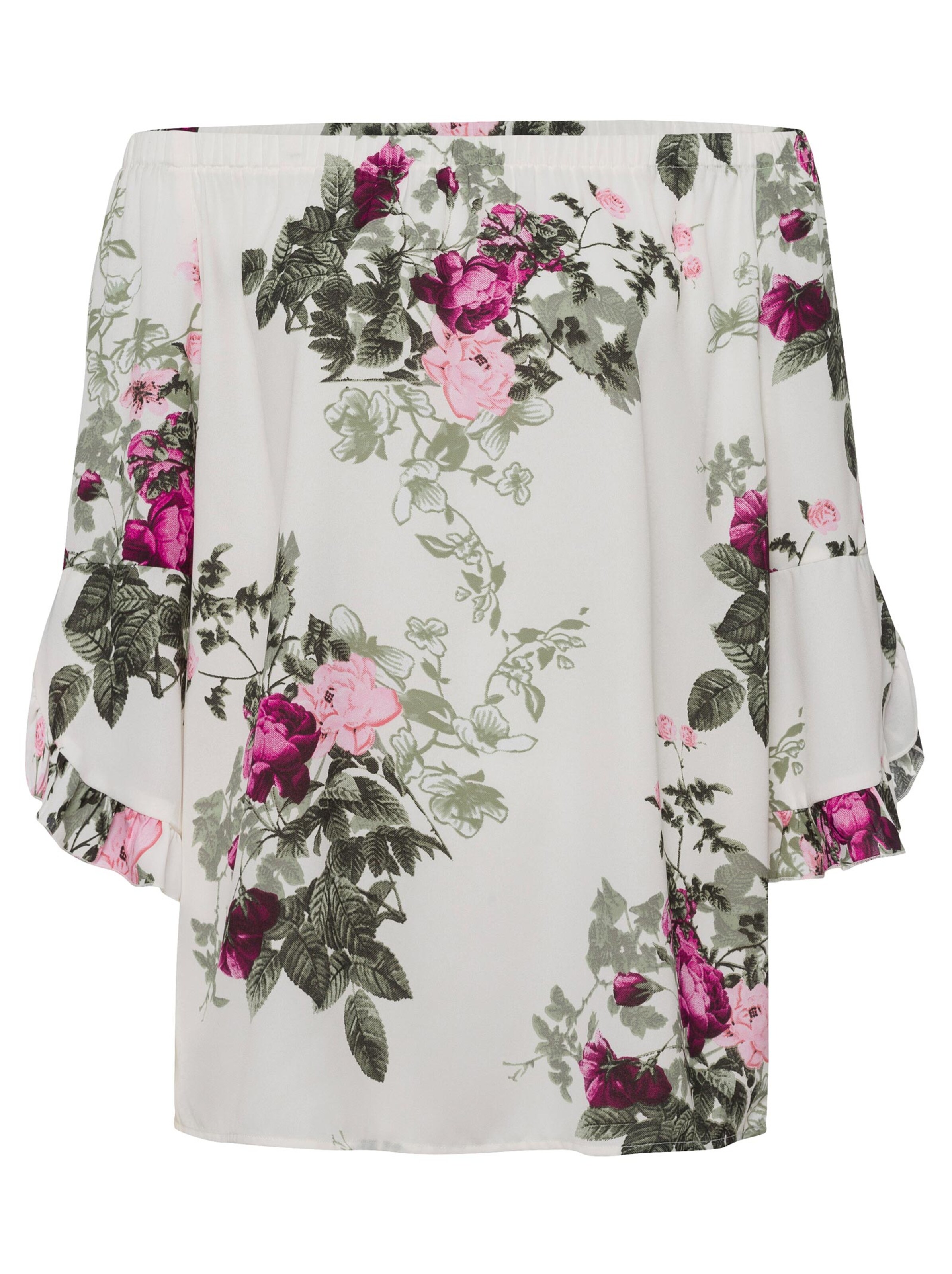 Bluse - ecru-bedruckt