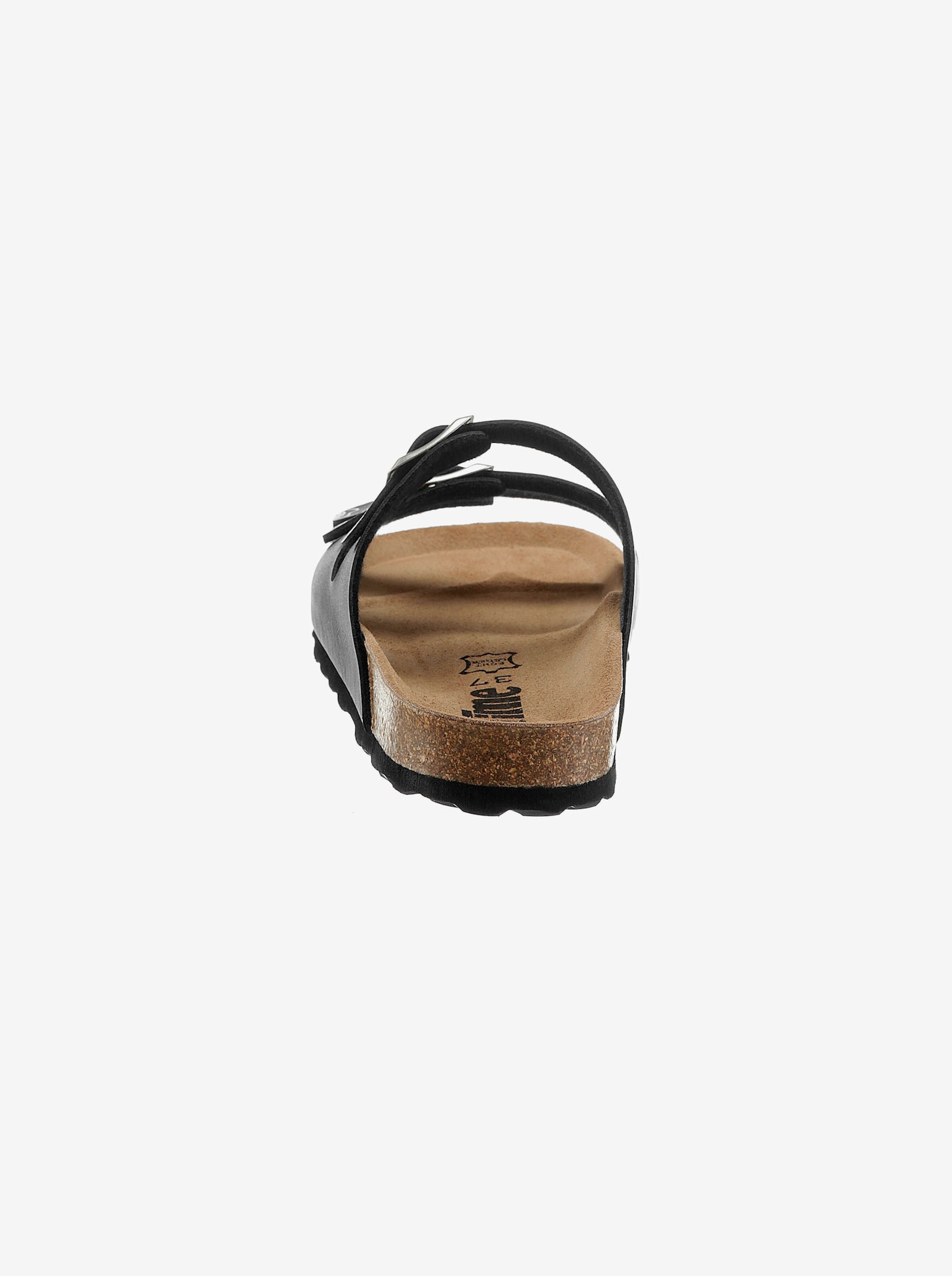 Bio Time slippers - zwart geprint