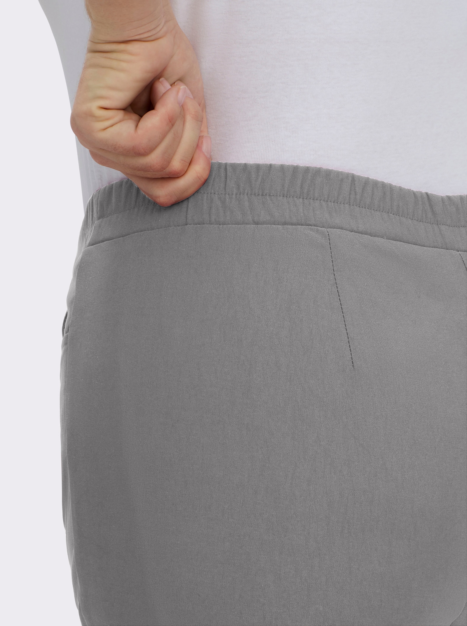 Schlupfhose in Bengalin-Qualität - grau