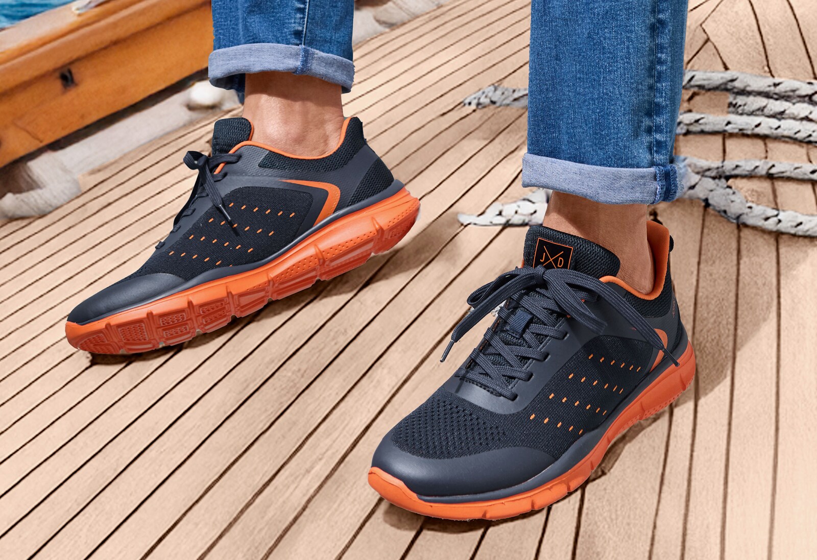 John Devin Sneaker - marine/orange