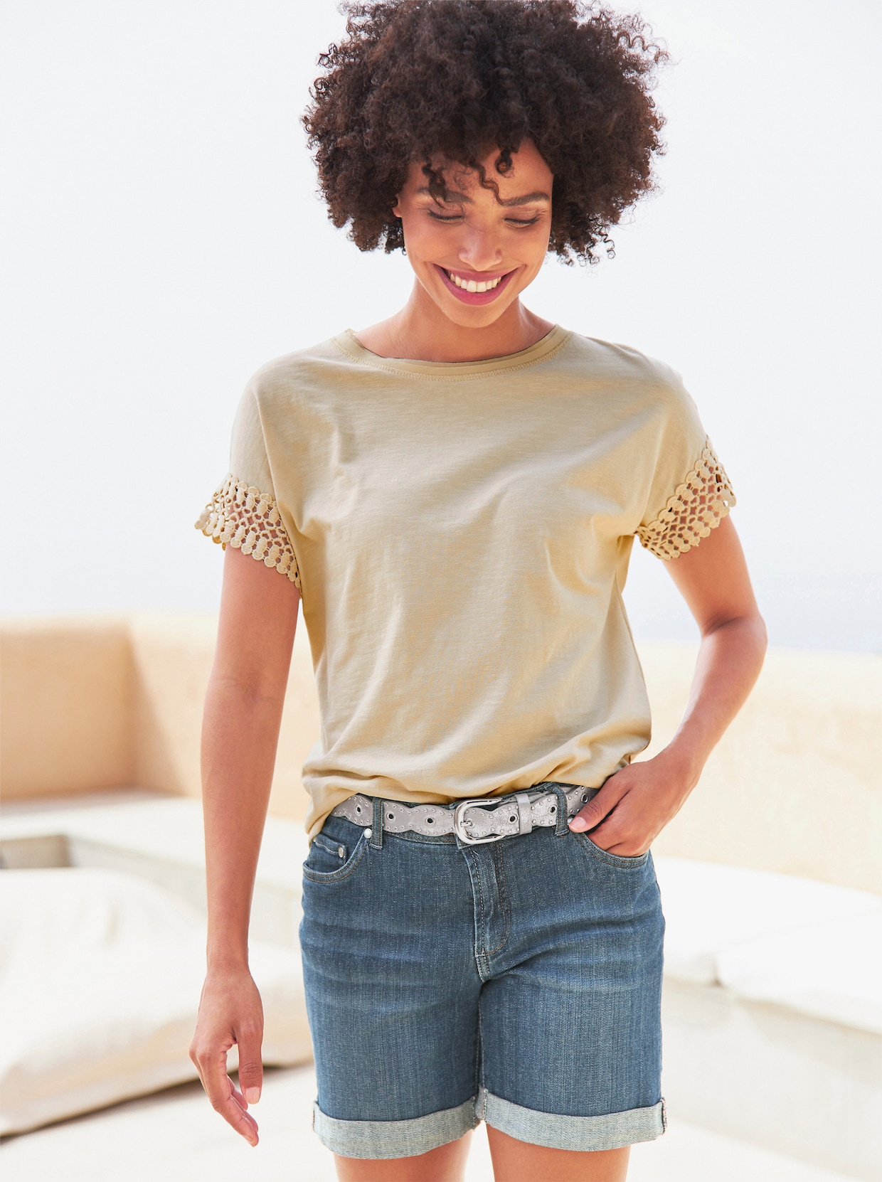 heine T-shirt - zand