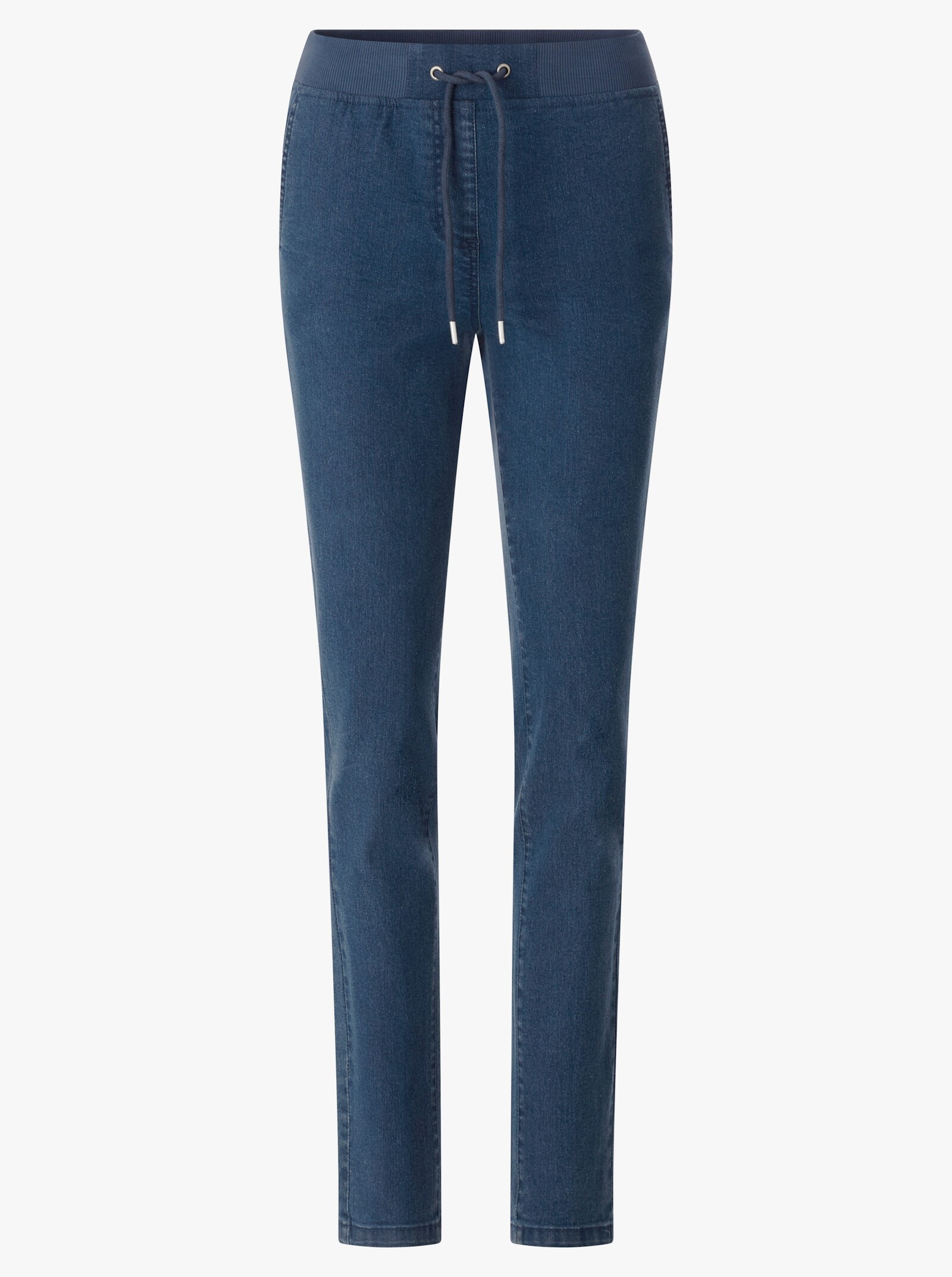 Comfortjeans met ogen en sierband - blue-stonewashed