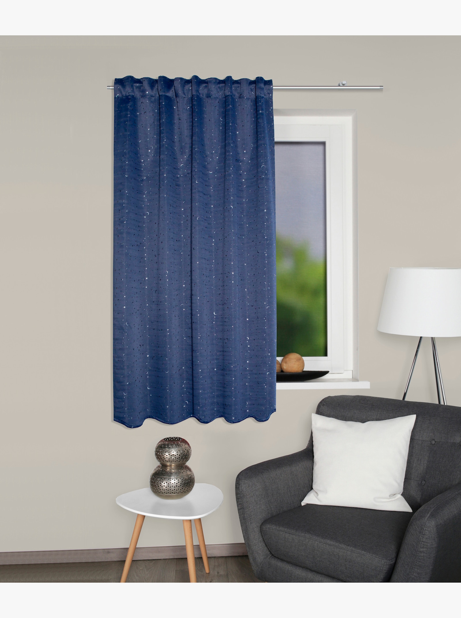 heine home Dekoschal - dunkelblau