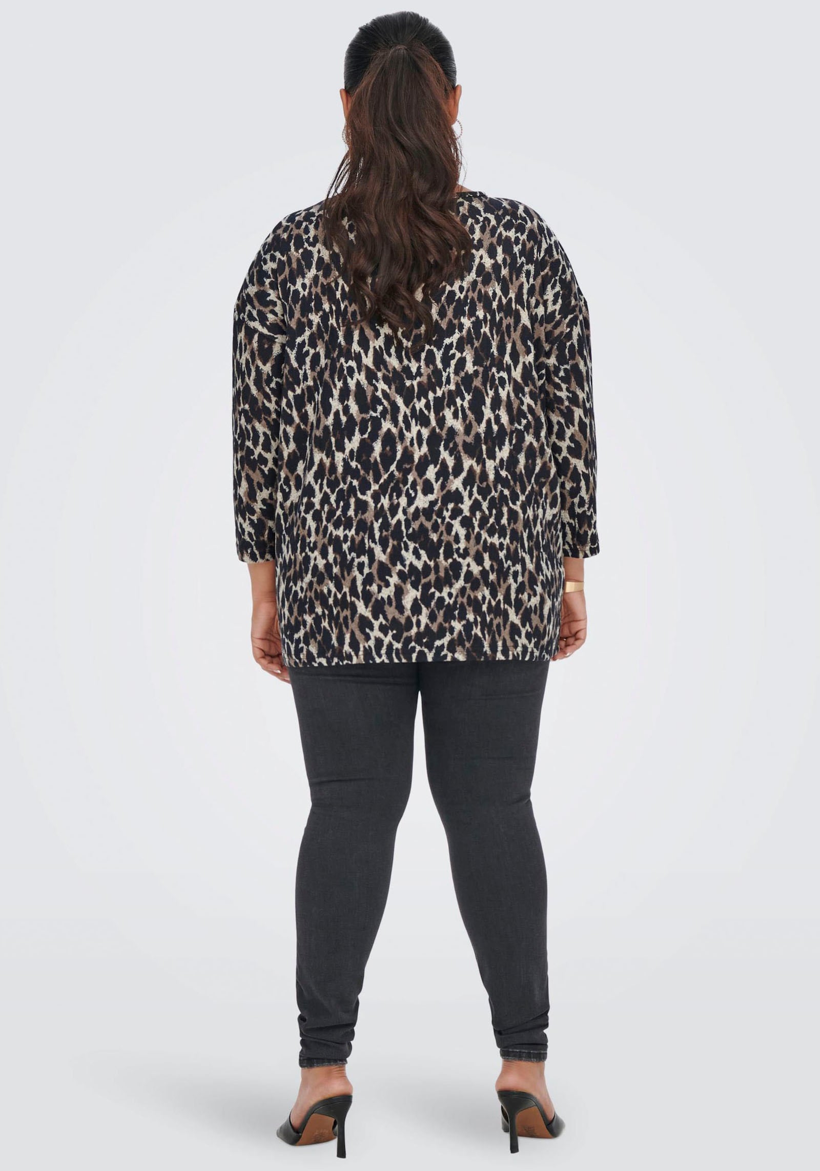 3/4-Arm-Shirt - braun leo