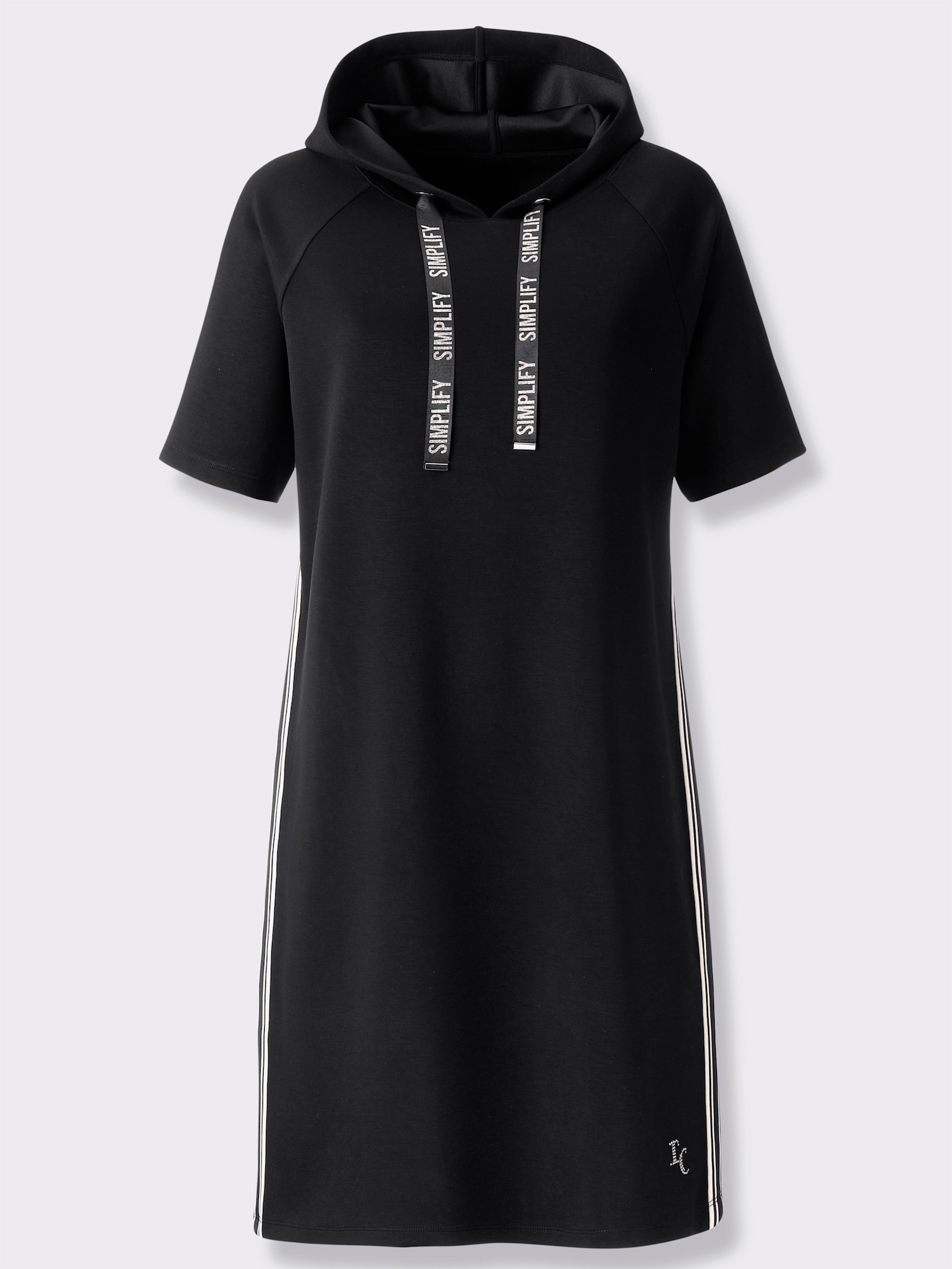 heine Sweatkleid mit Glitzer-Details - schwarz