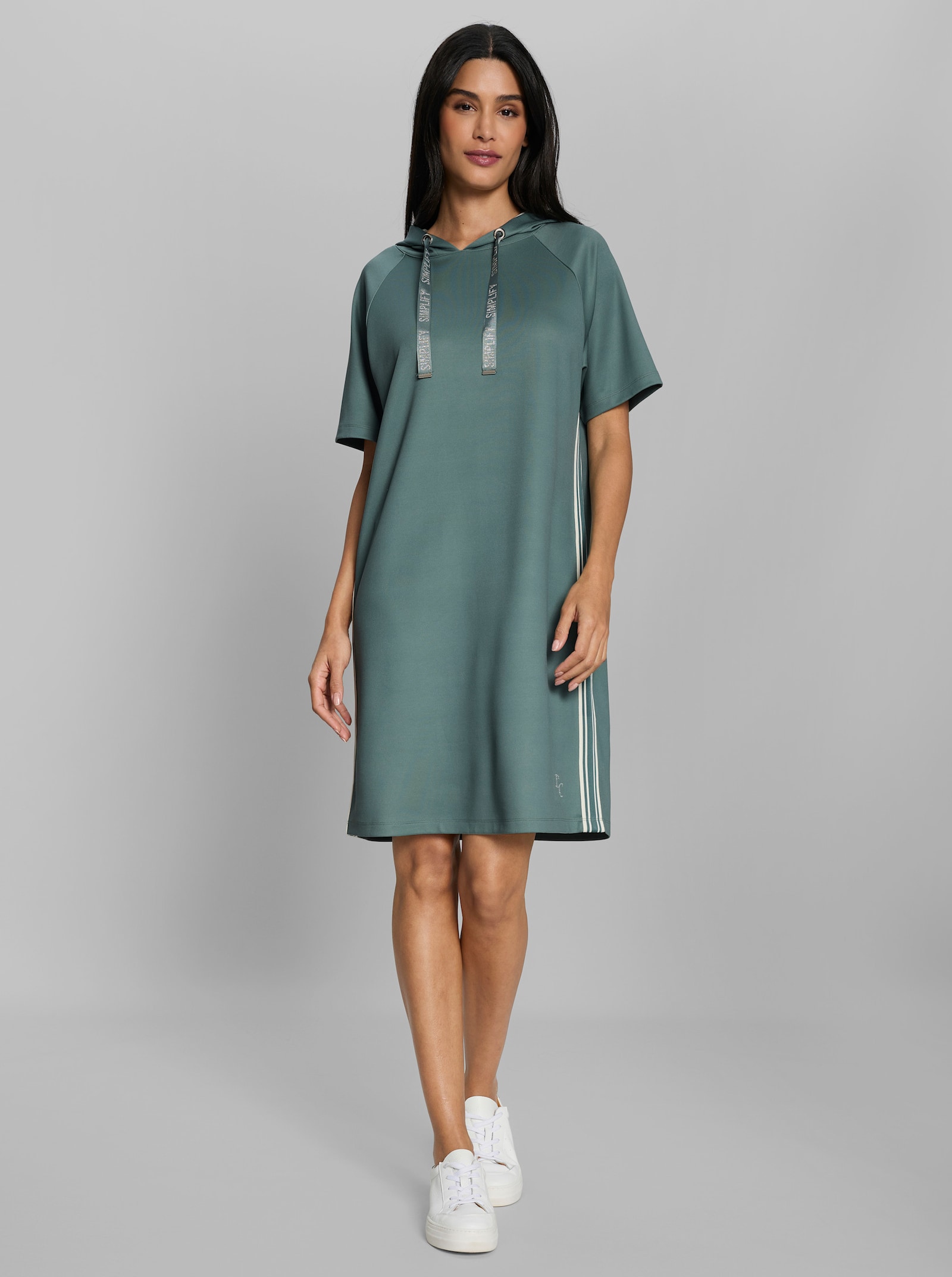 heine Sweatkleid mit Glitzer-Details - jade
