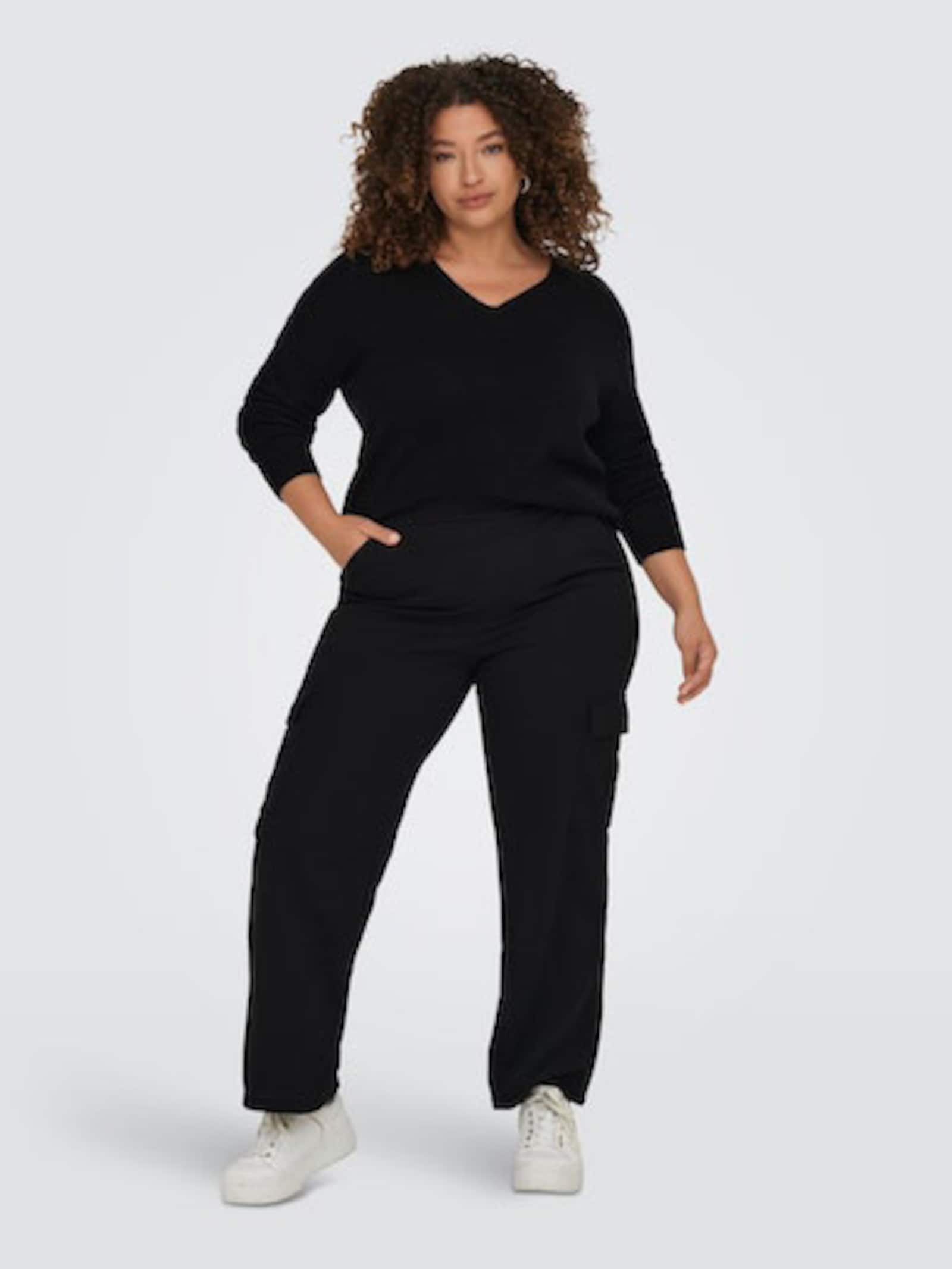 V-Ausschnitt-Pullover - black