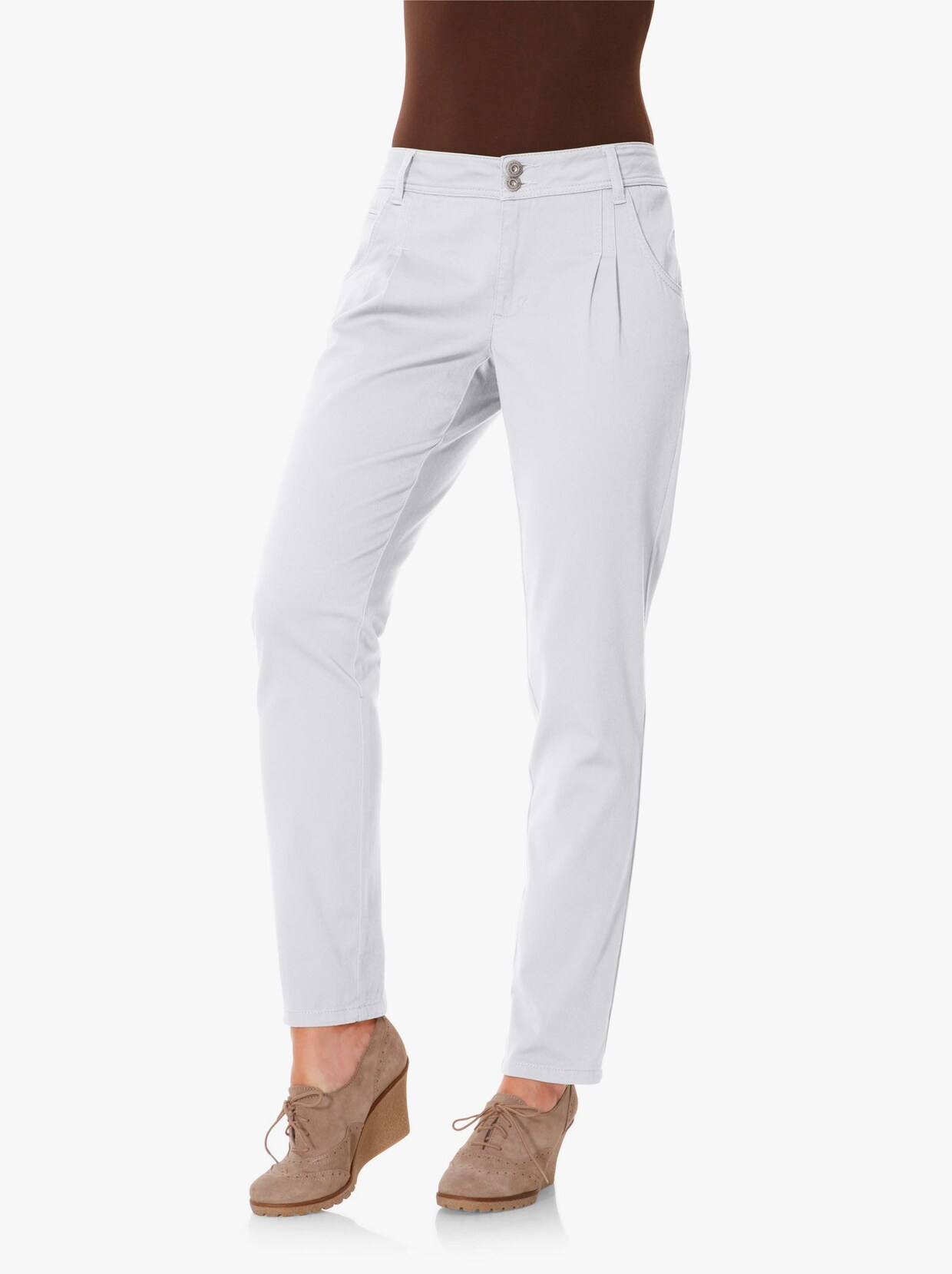 Linea Tesini Chino-Hose - weiß