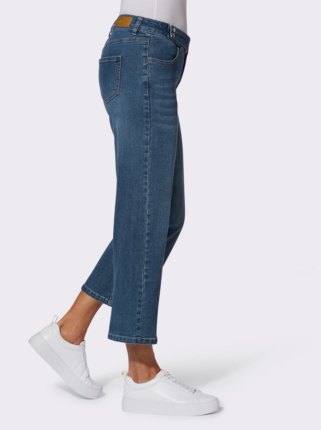 Jupe-culotte en jean - bleu délavé