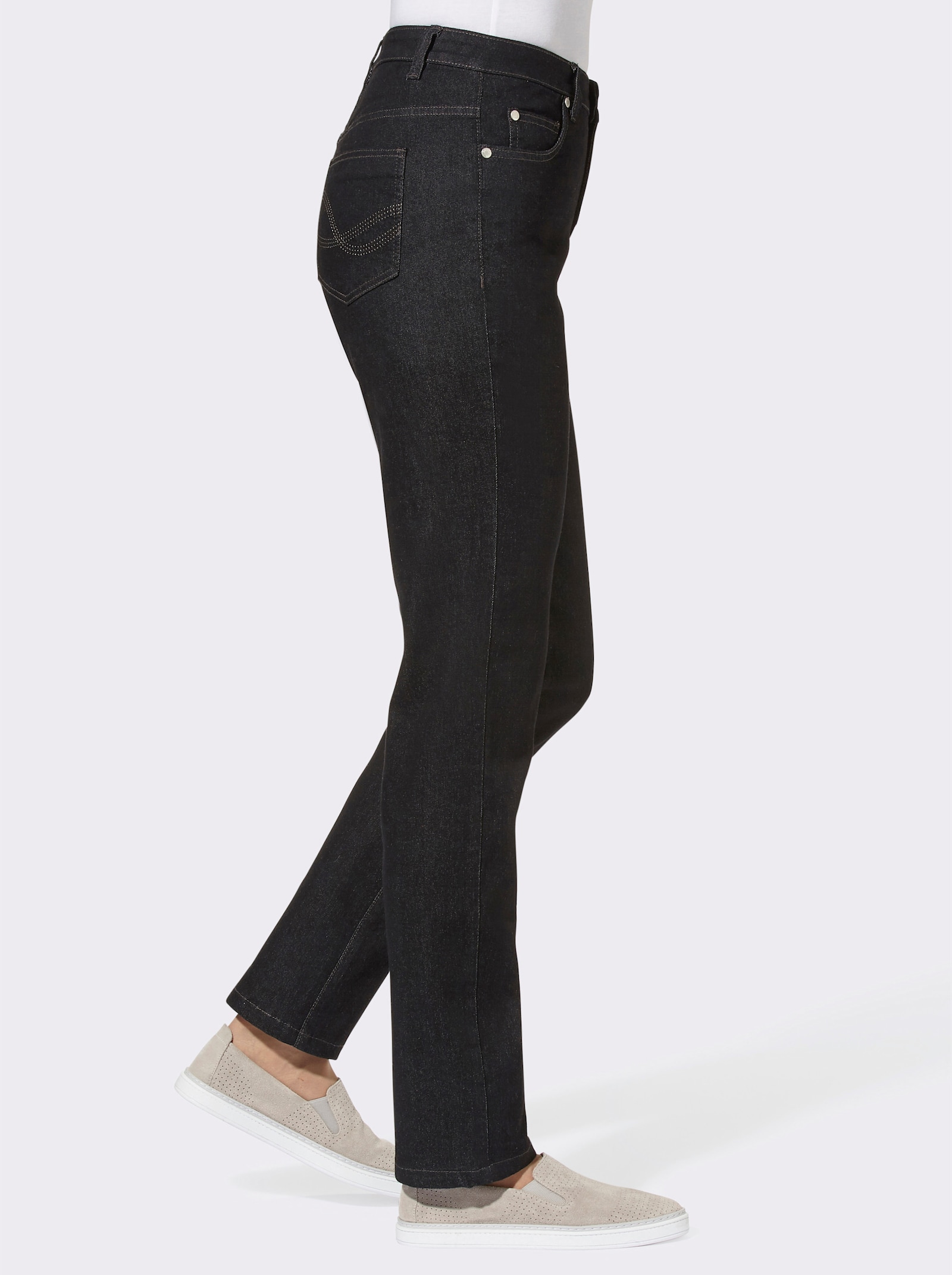 5-Pocket-Jeans , passgenau dank Stretch - schwarz