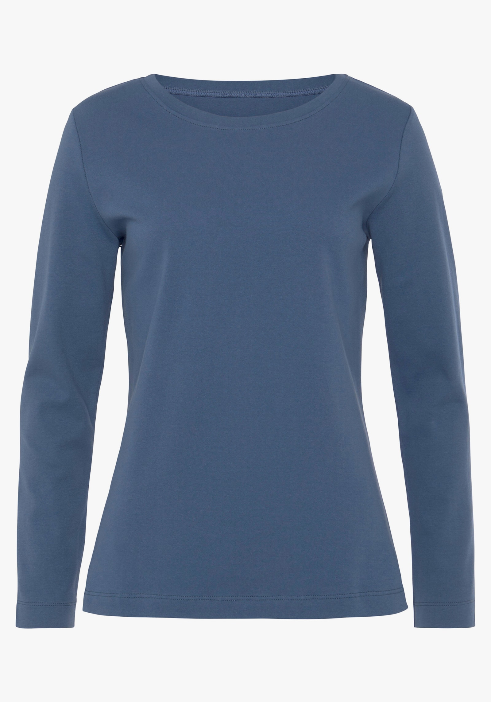 Vivance Langarmshirt - blau, weiß