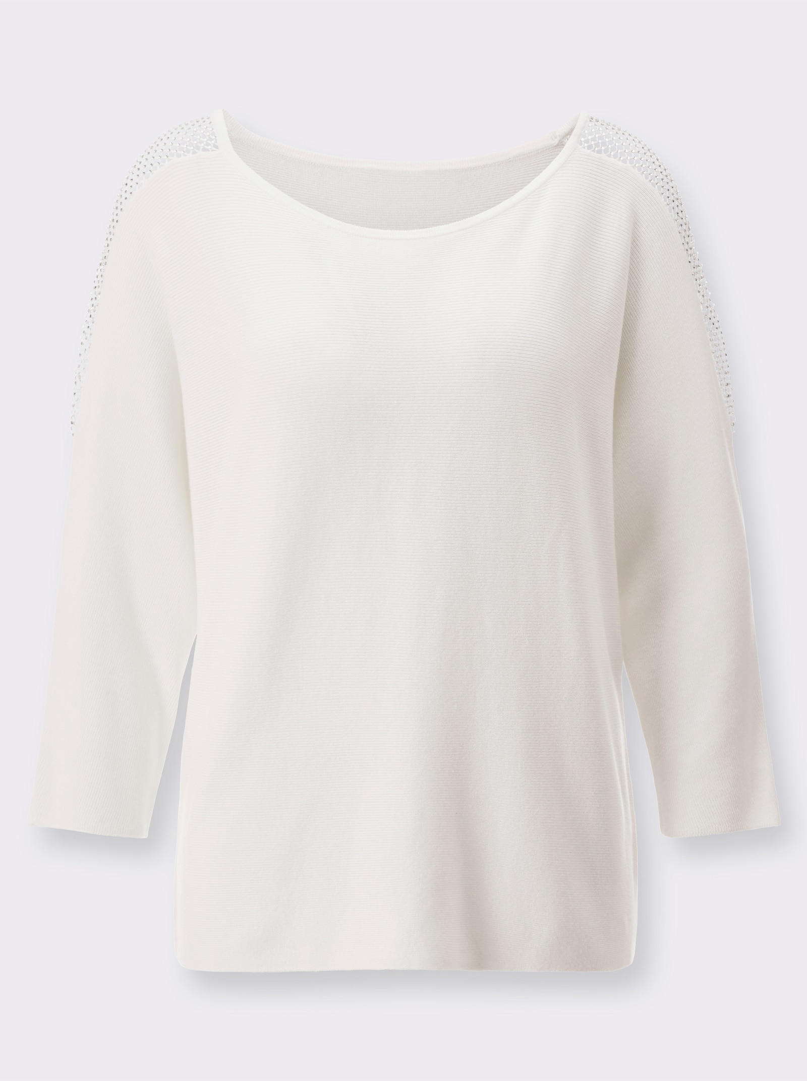 Oversize-Pullover im Mix aus Lyocell und Viskose - ecru