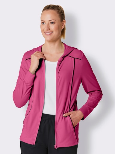 Catamaran Sports Sportjacke mit Kontrastpaspeln - fuchsia-schwarz