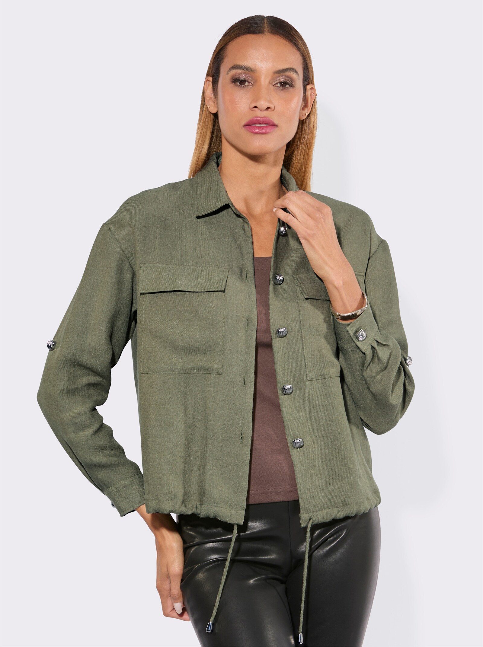 Blusenjacke - khaki