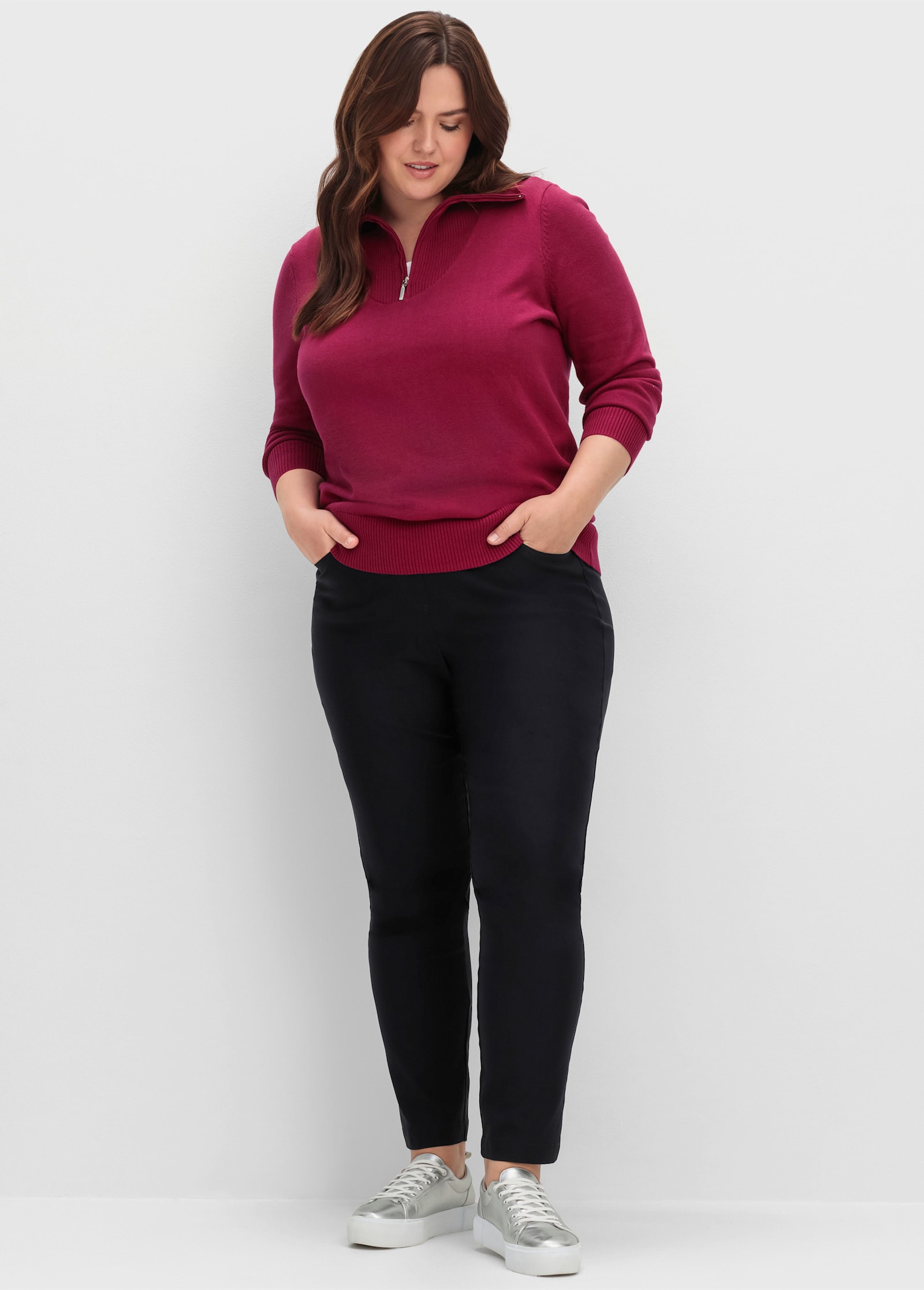 Bengalinhose mit Zierreißverschlüssen - marine