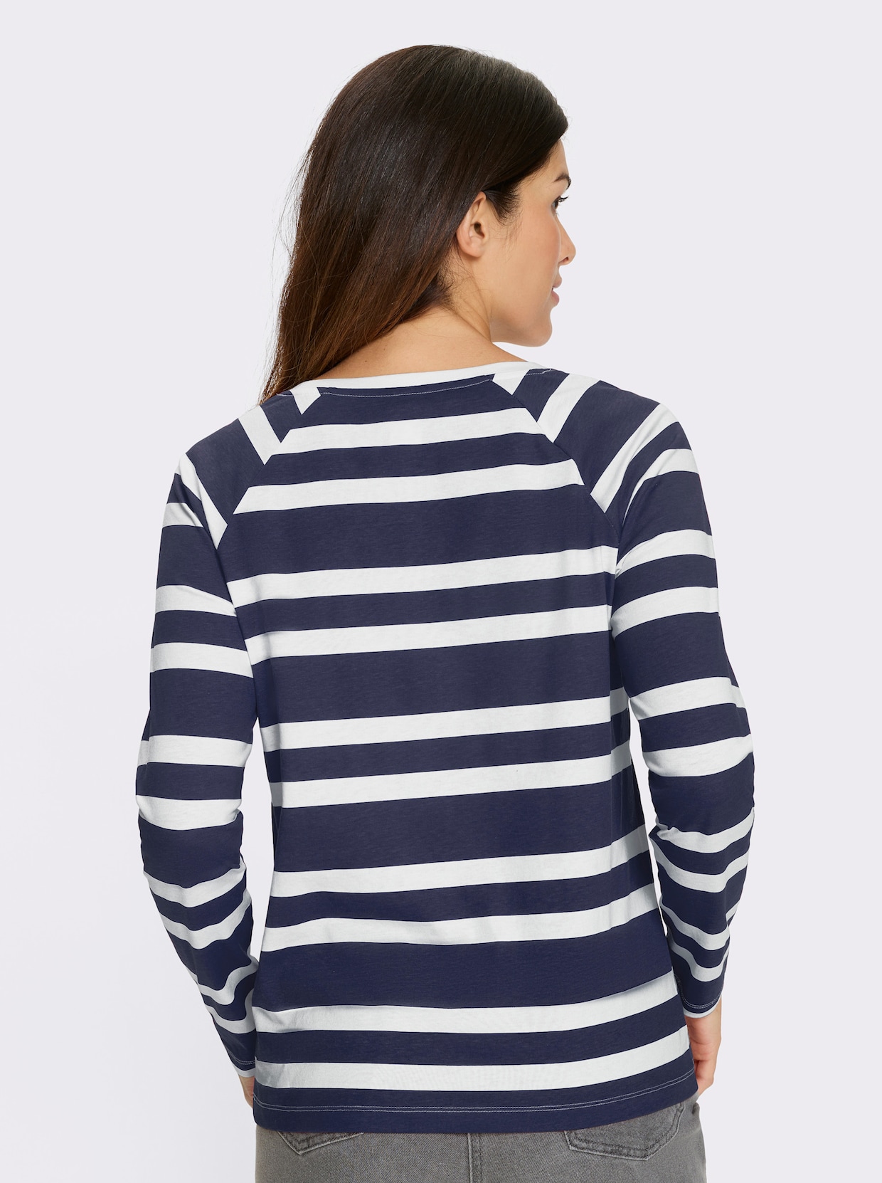 Streifenshirt - marine-weiß-geringelt