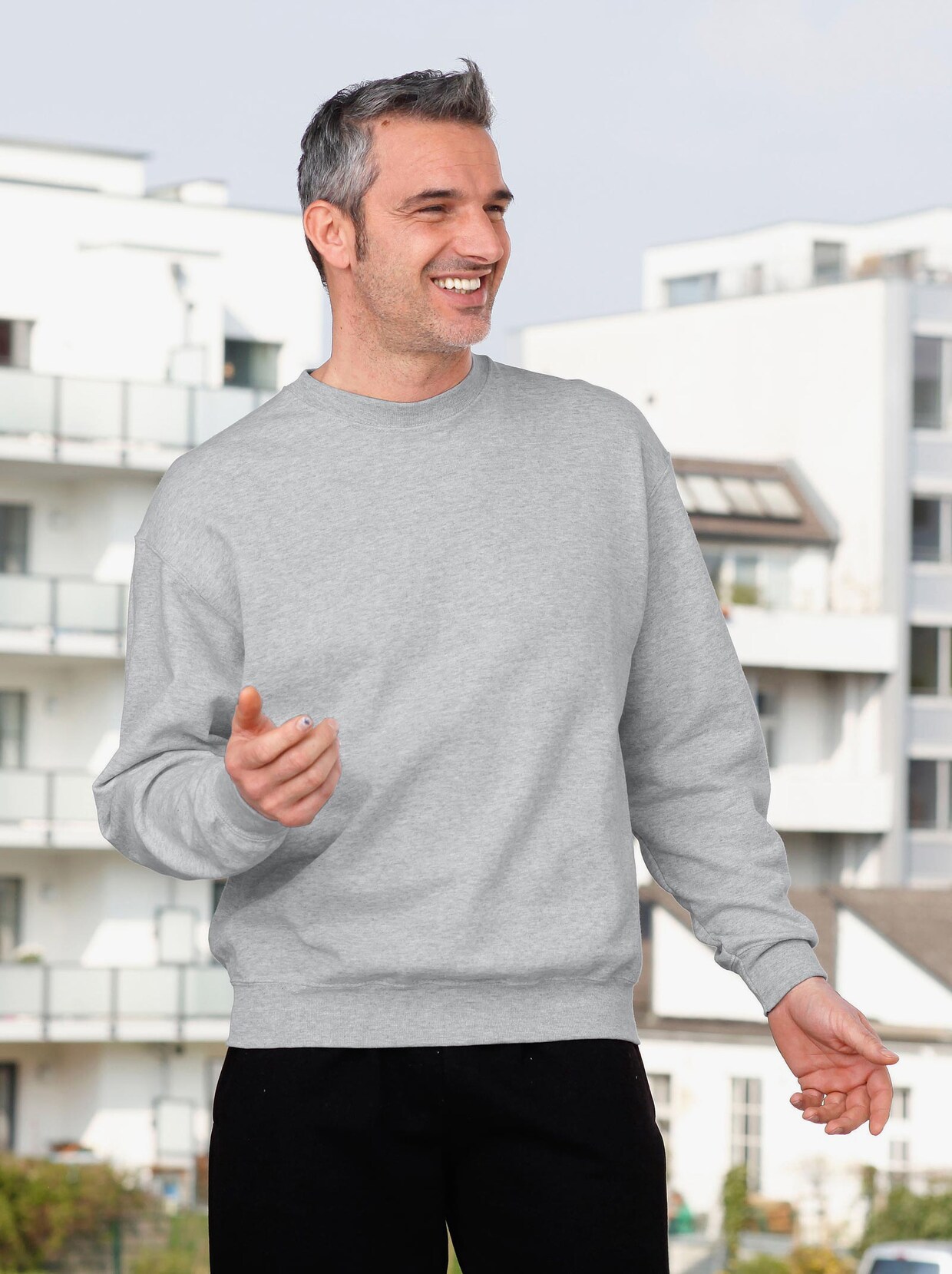 Fruit of the Loom Sweatshirt - grau-meliert