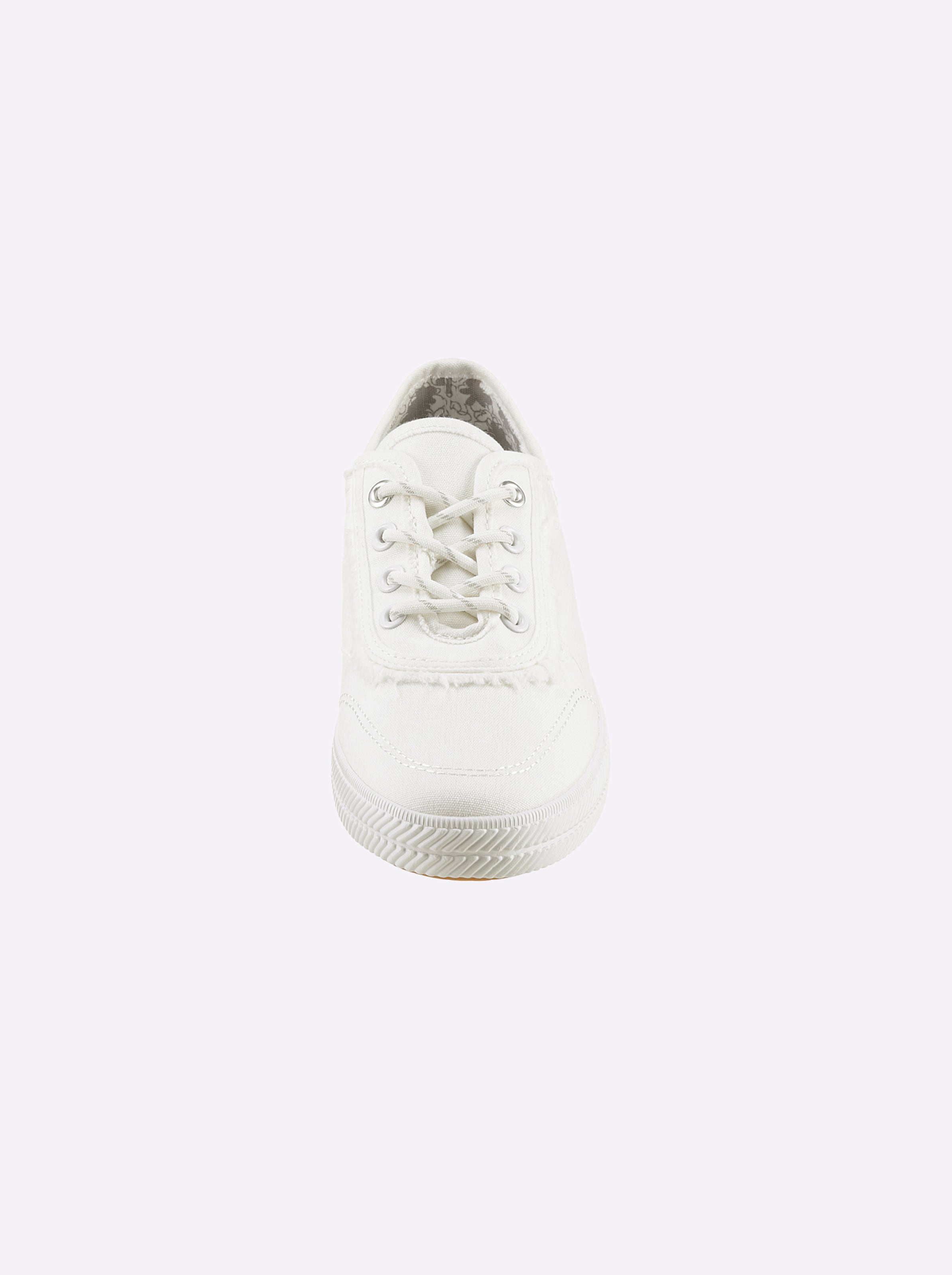 Segeltuch/Canvas günstig Kaufen-Sneaker in weiß von KangaROOS. Sneaker in weiß von KangaROOS <![CDATA[Sneaker Bequem zum Schlupfen dank elastischer Schnürsenkel. Aus hochwertigem Textil in strapazierfähiger Canvas-Qualität. Futter und Innensohle Textil. Gummi-Laufsohle.]]>.