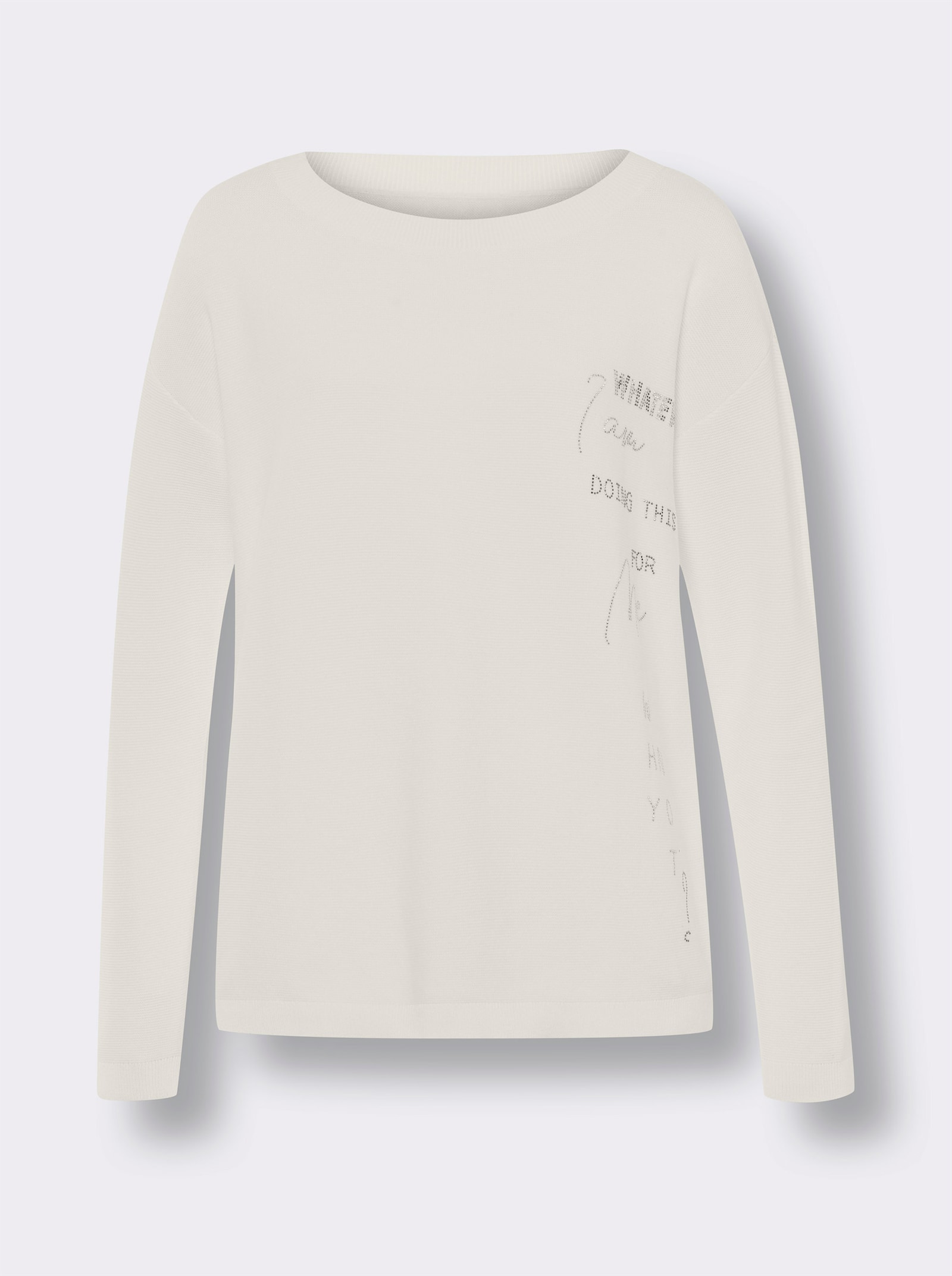 heine Pull avec inscription - écru