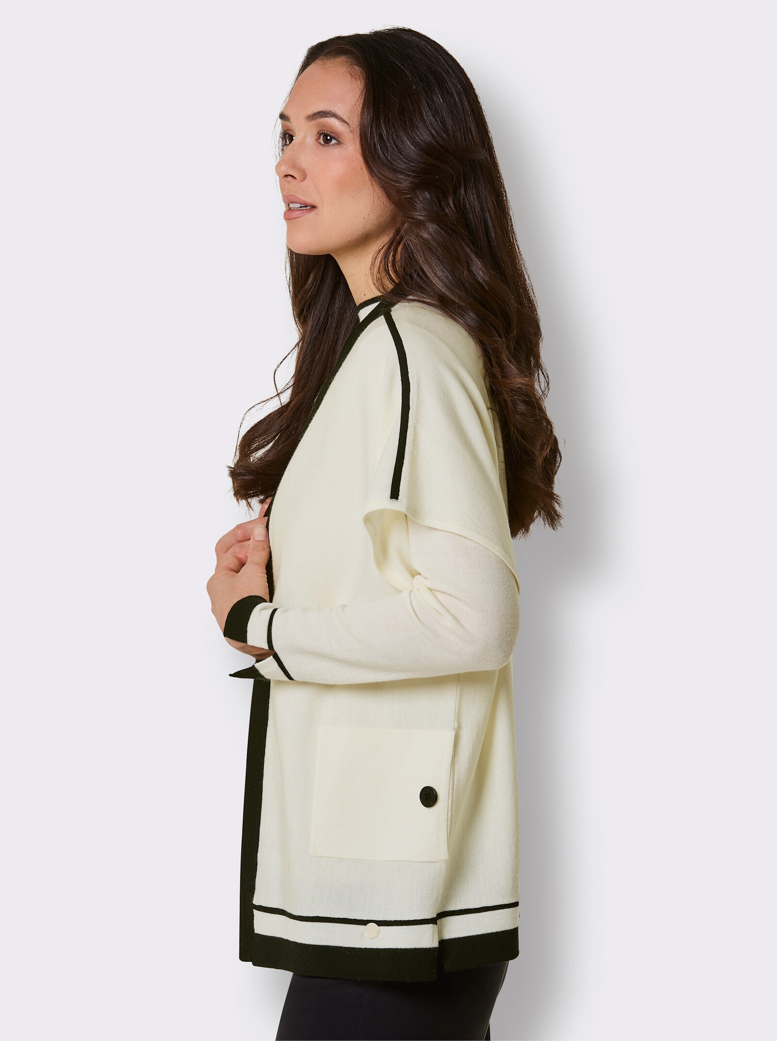 CREATION L PREMIUM Twin-Set - ecru-schwarz