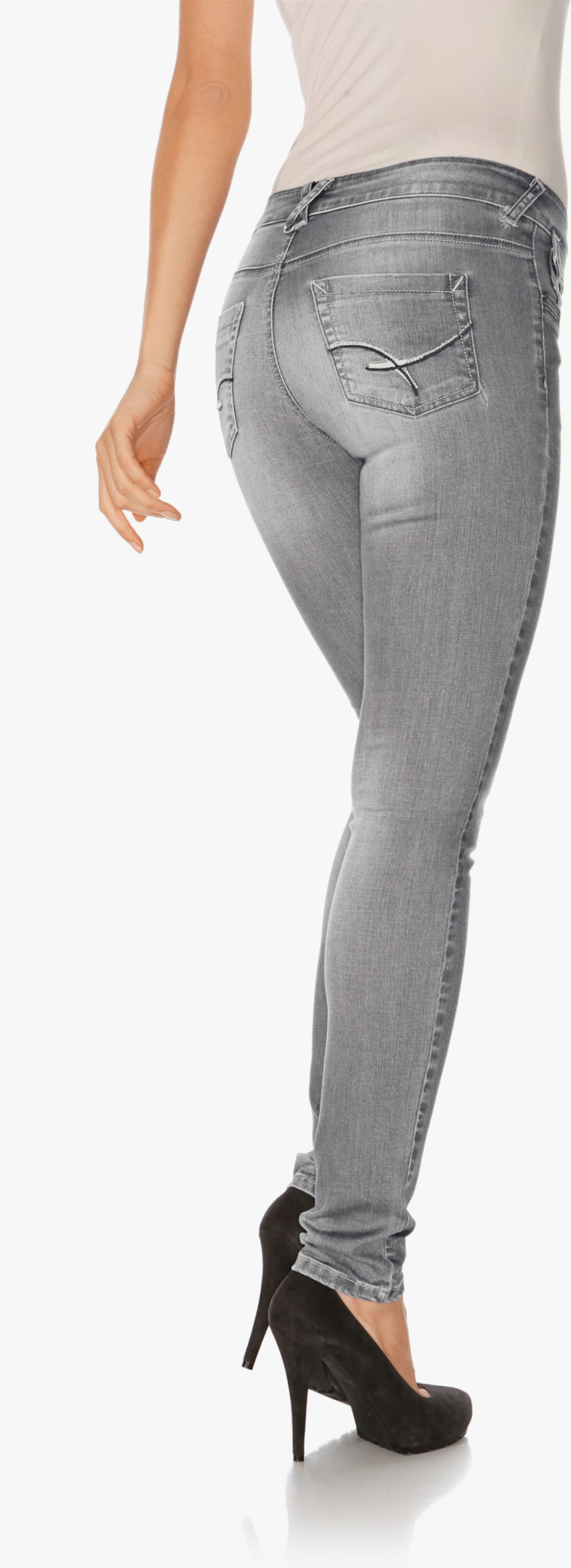 heine Jeans effet ventre plat - gris denim
