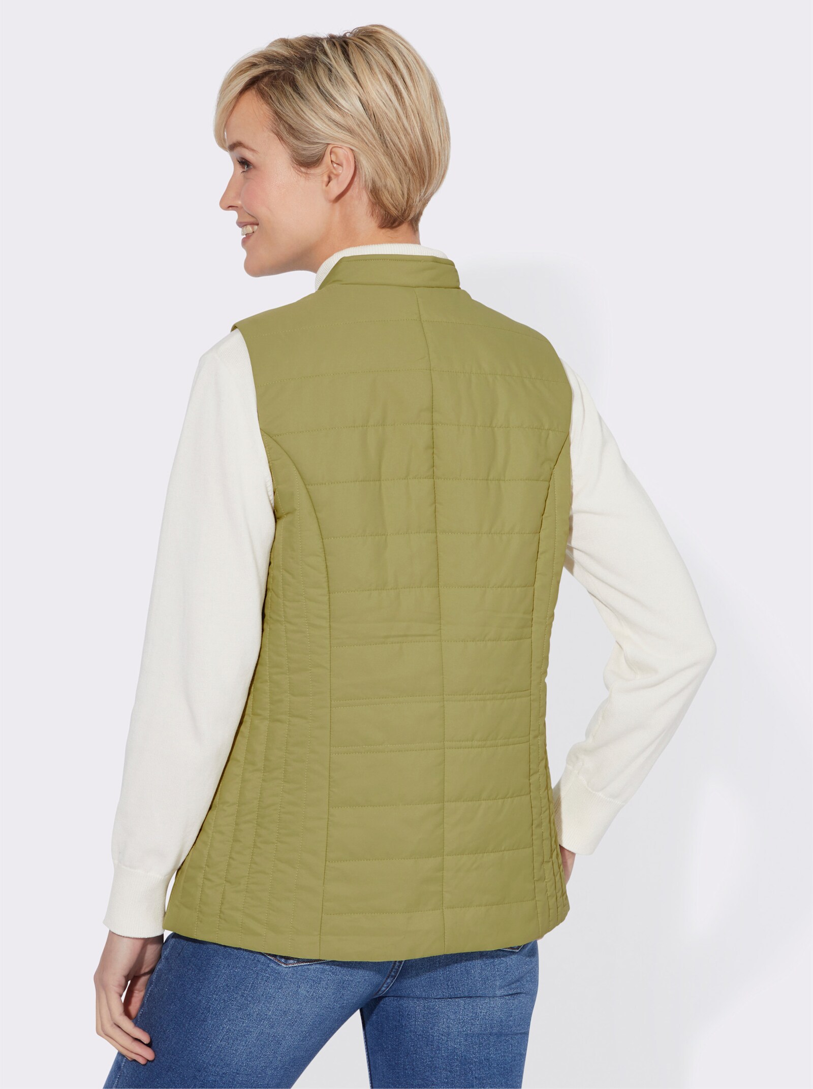 Steppweste mit Reißverschluss-Taschen - schilf