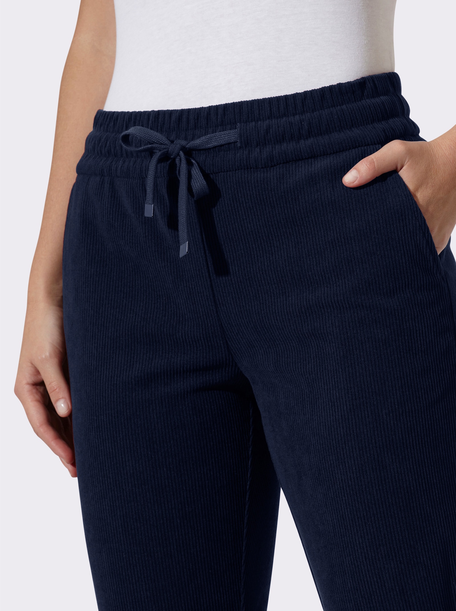 heine Cordhose mit Dehnbund - marine