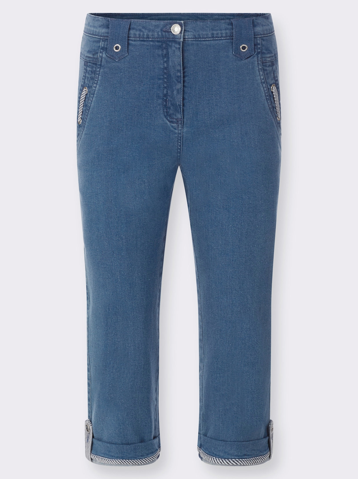 Caprijeans - blue-bleached