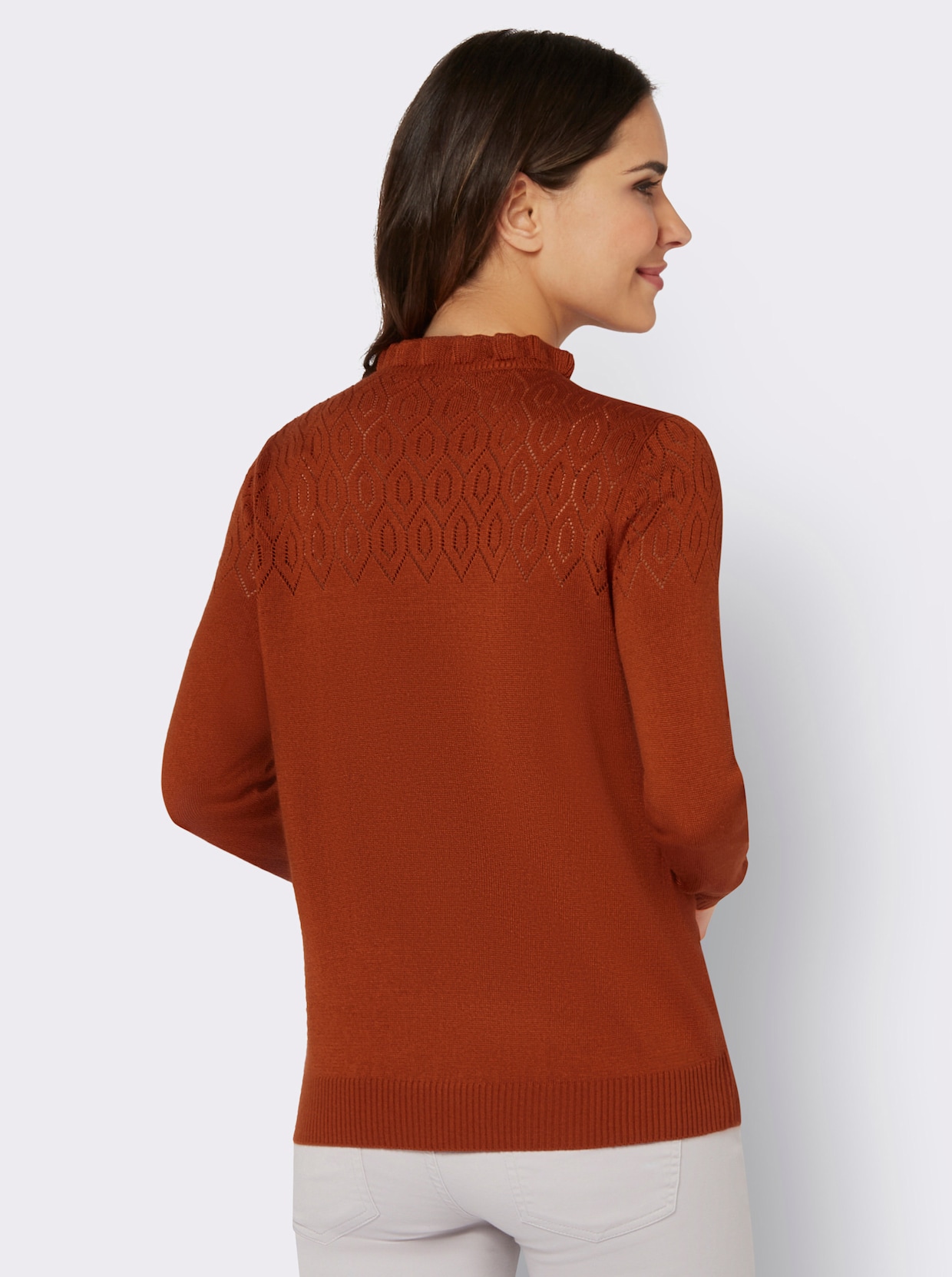 Pullover met lange mouwen - roestrood