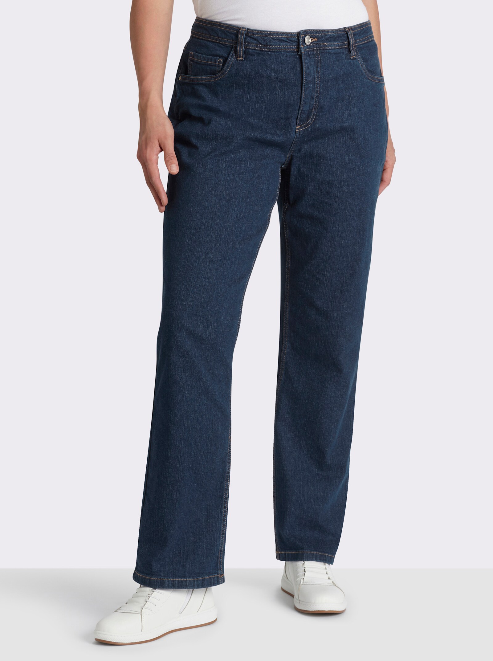 5-Pocket-Jeans mit lässig weiten Beinen - blue-stone-washed