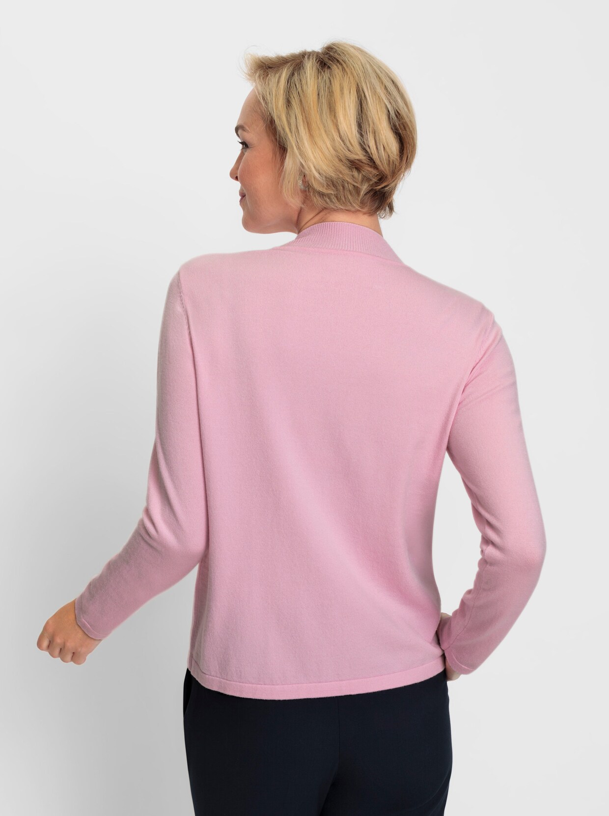 Stehkragenpullover - rosé