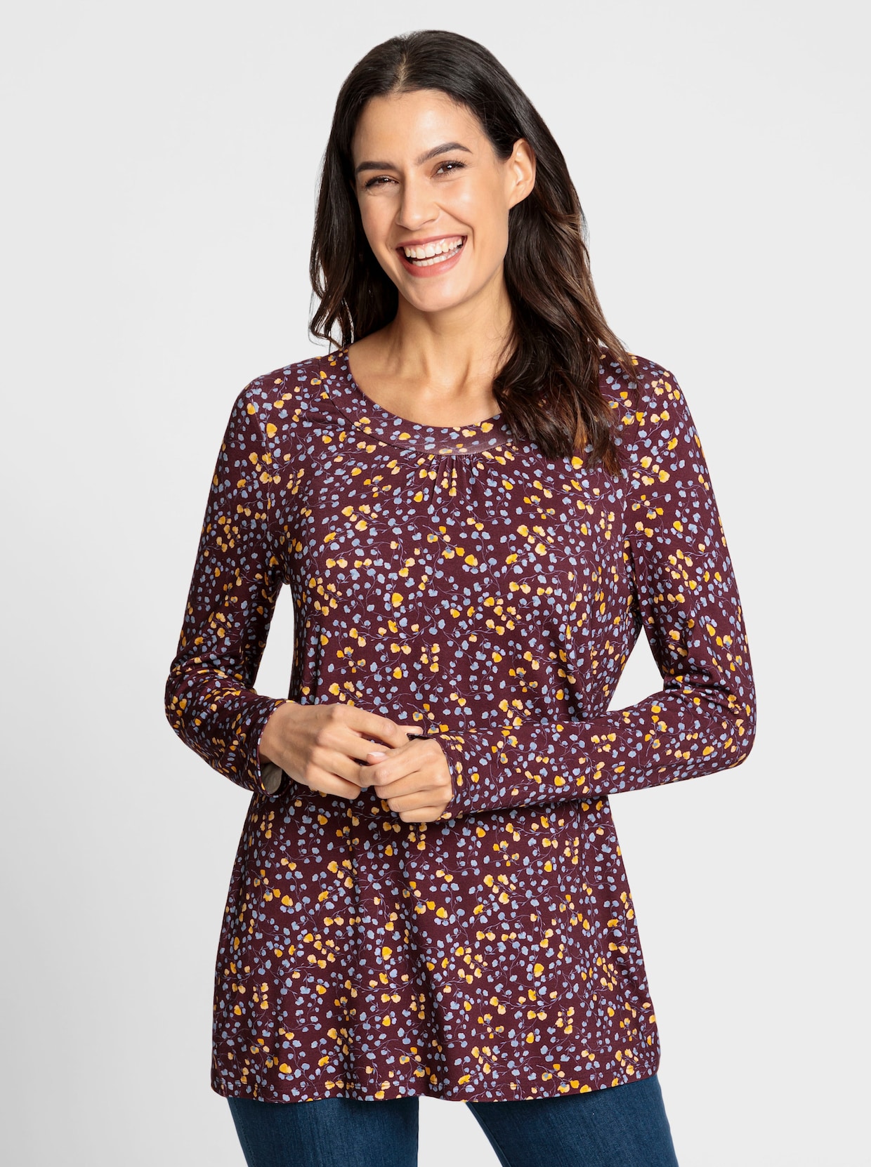 Shirt met print - bordeaux bedrukt