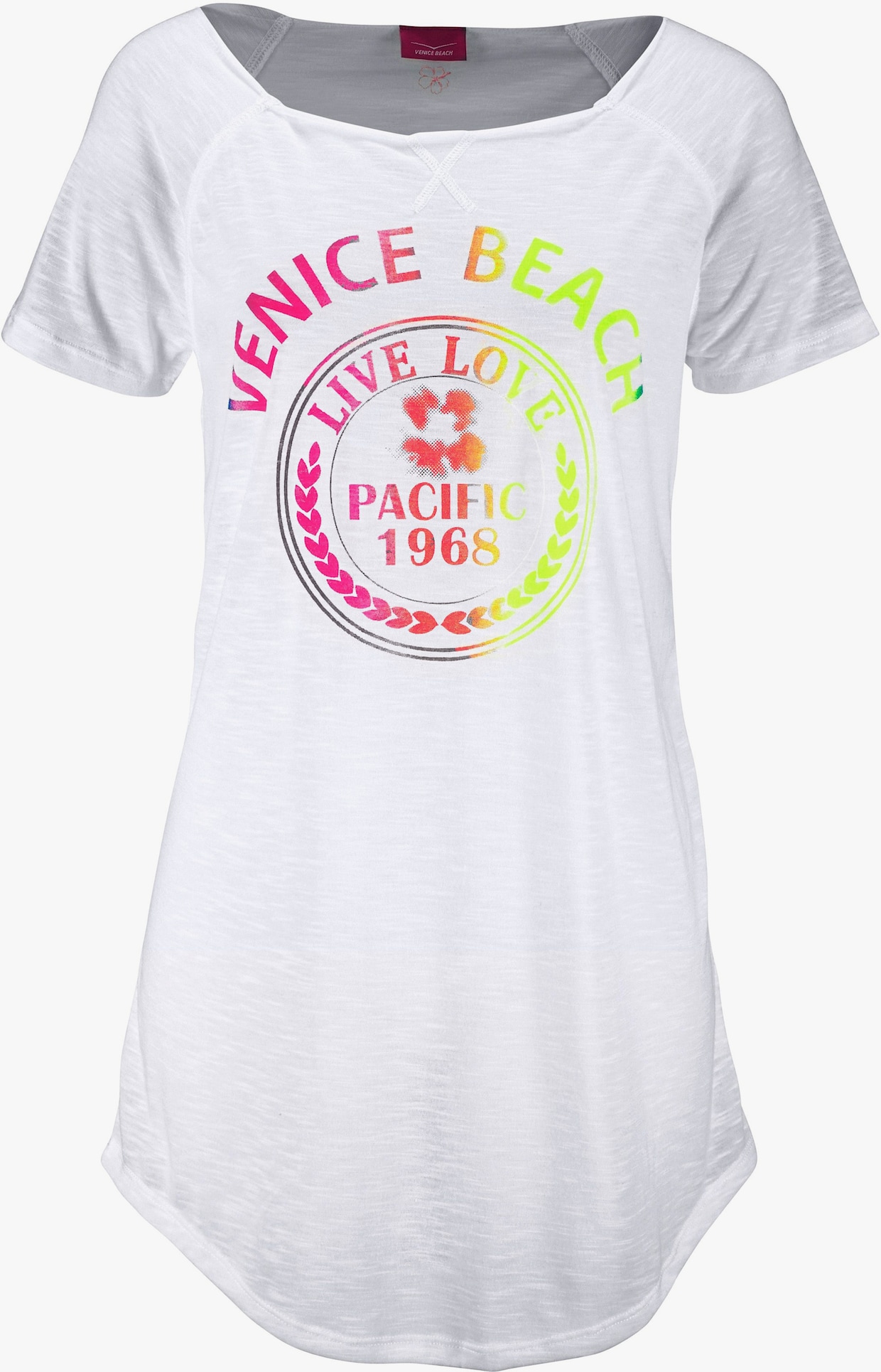 Venice Beach T-shirt long - blanc