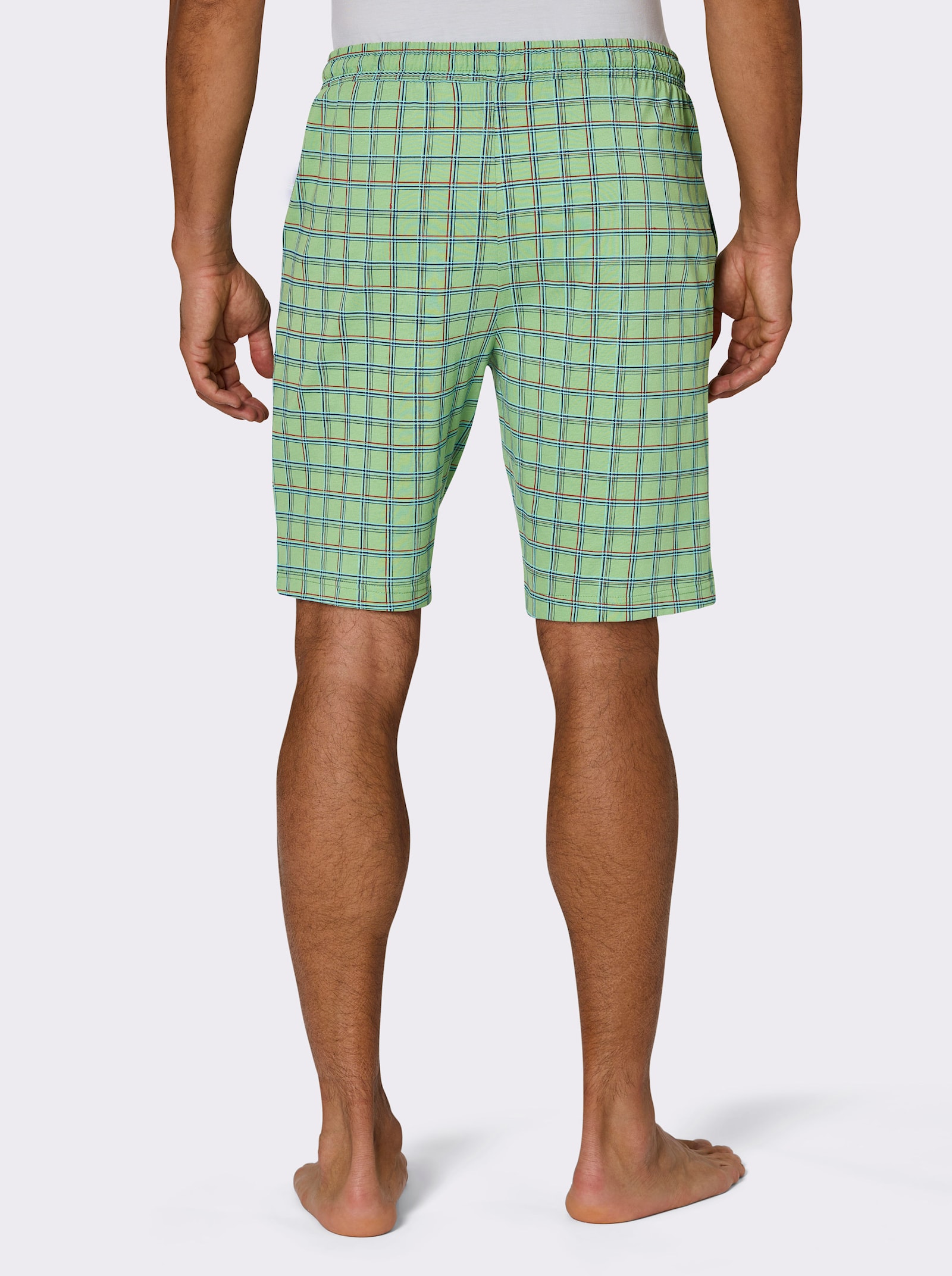 wäschepur men Hose kurz - apfel-kirsche-kariert