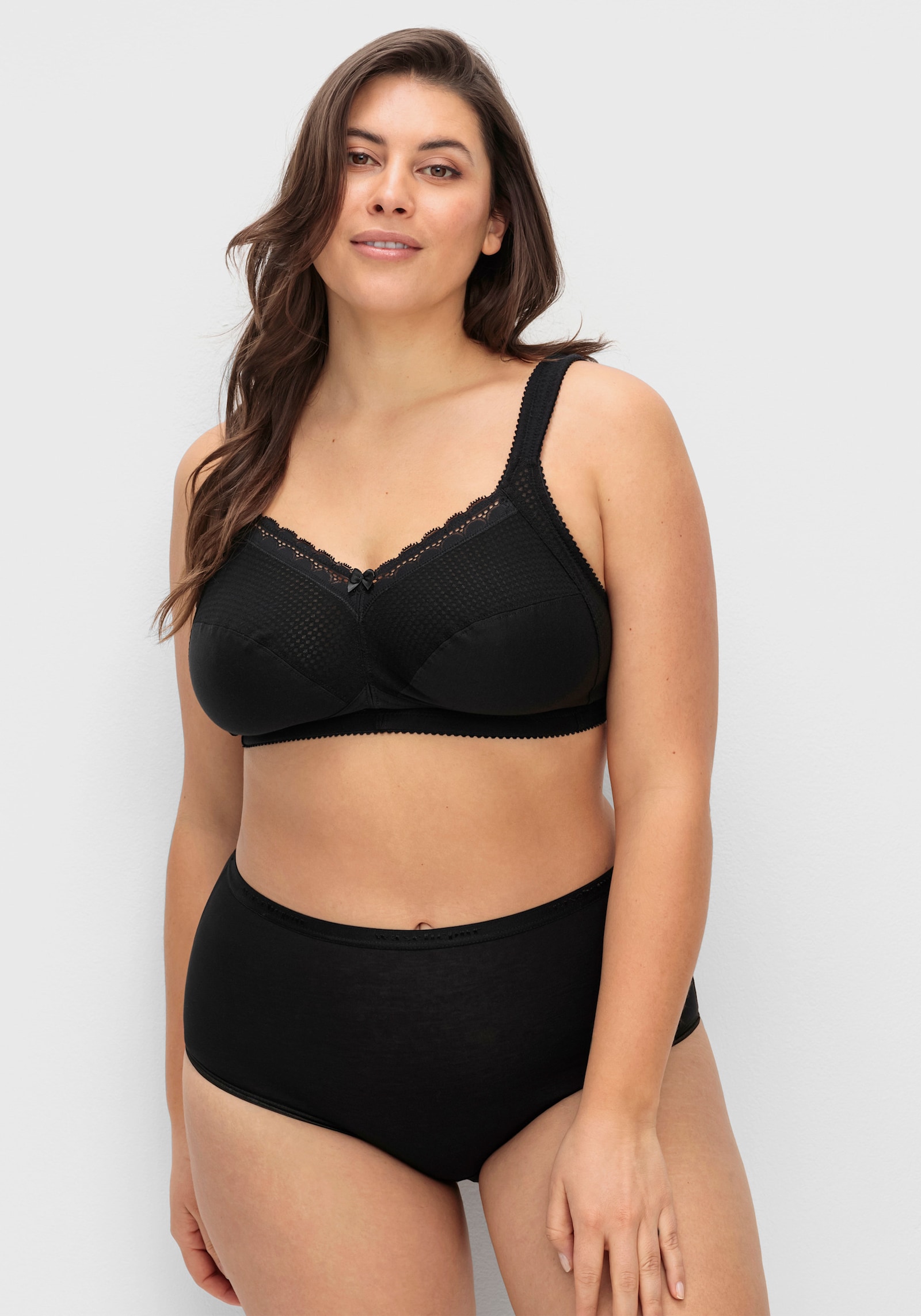 Miss Mary Entlastungs-BH ohne Bügel mit Komfortträgern - schwarz