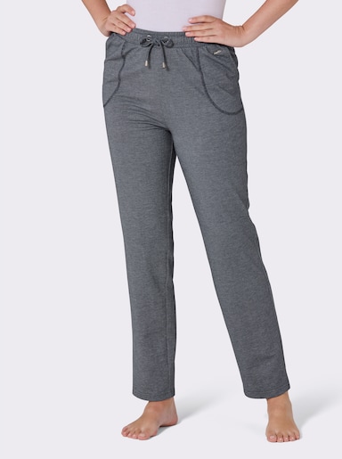 feel good Dehnbund-Hose in Jeans-Optik - dunkelblau-meliert