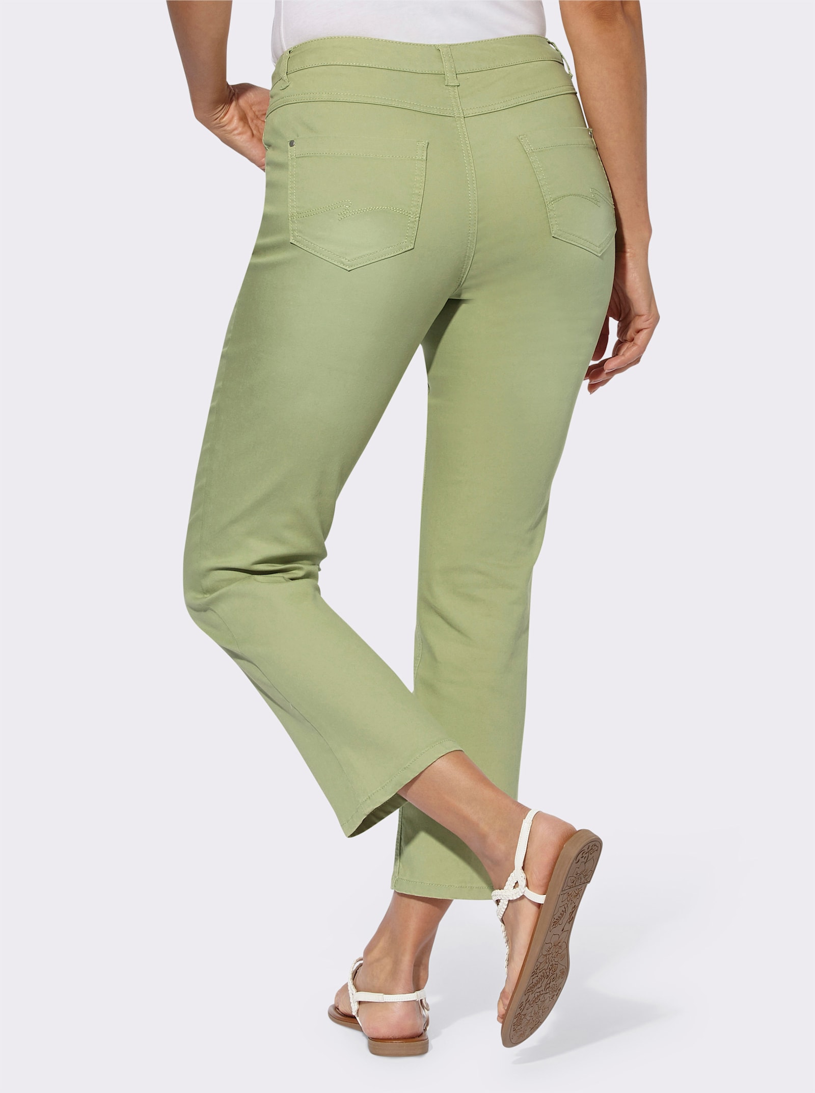 7/8-Jeans in 5-Pocket-Form - lindgrün