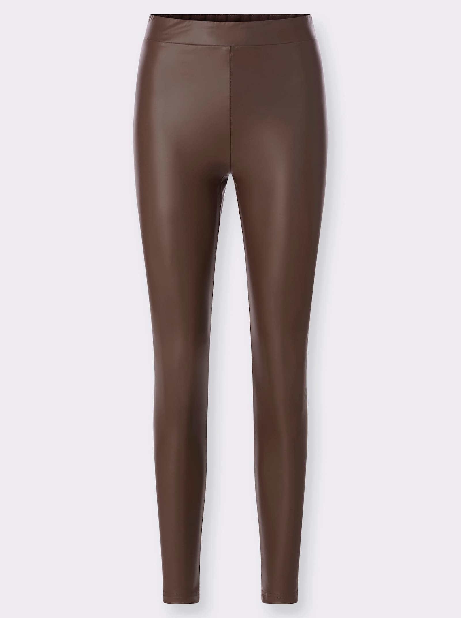 Leggings aus Leder-Imitat - schoko