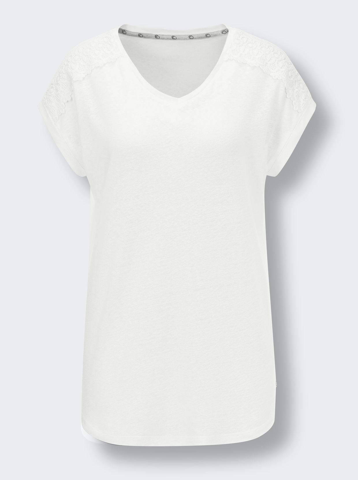 CREATION L PREMIUM T-shirt en lin et viscose - blanc
