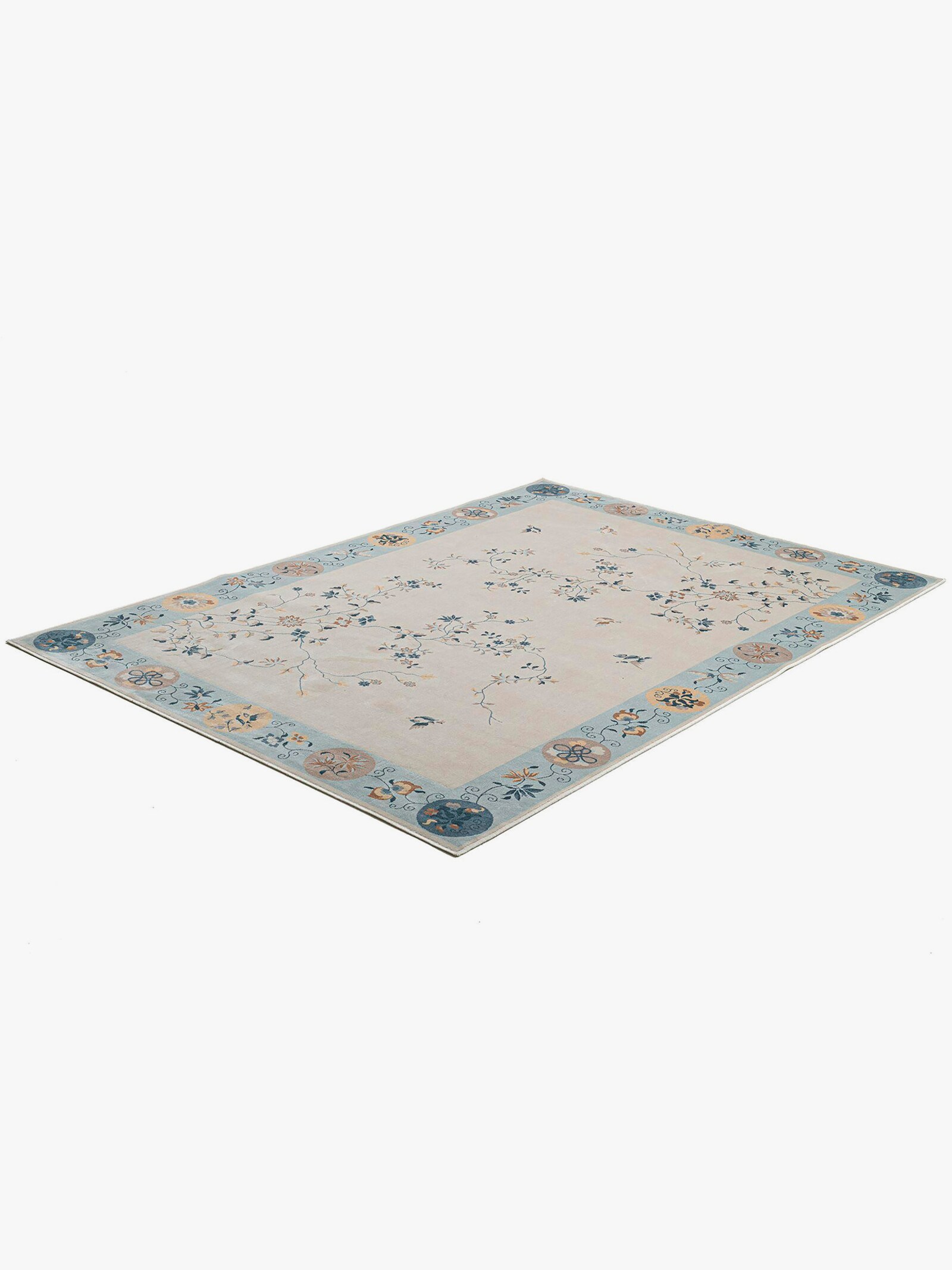 Theko Teppich - hellblau