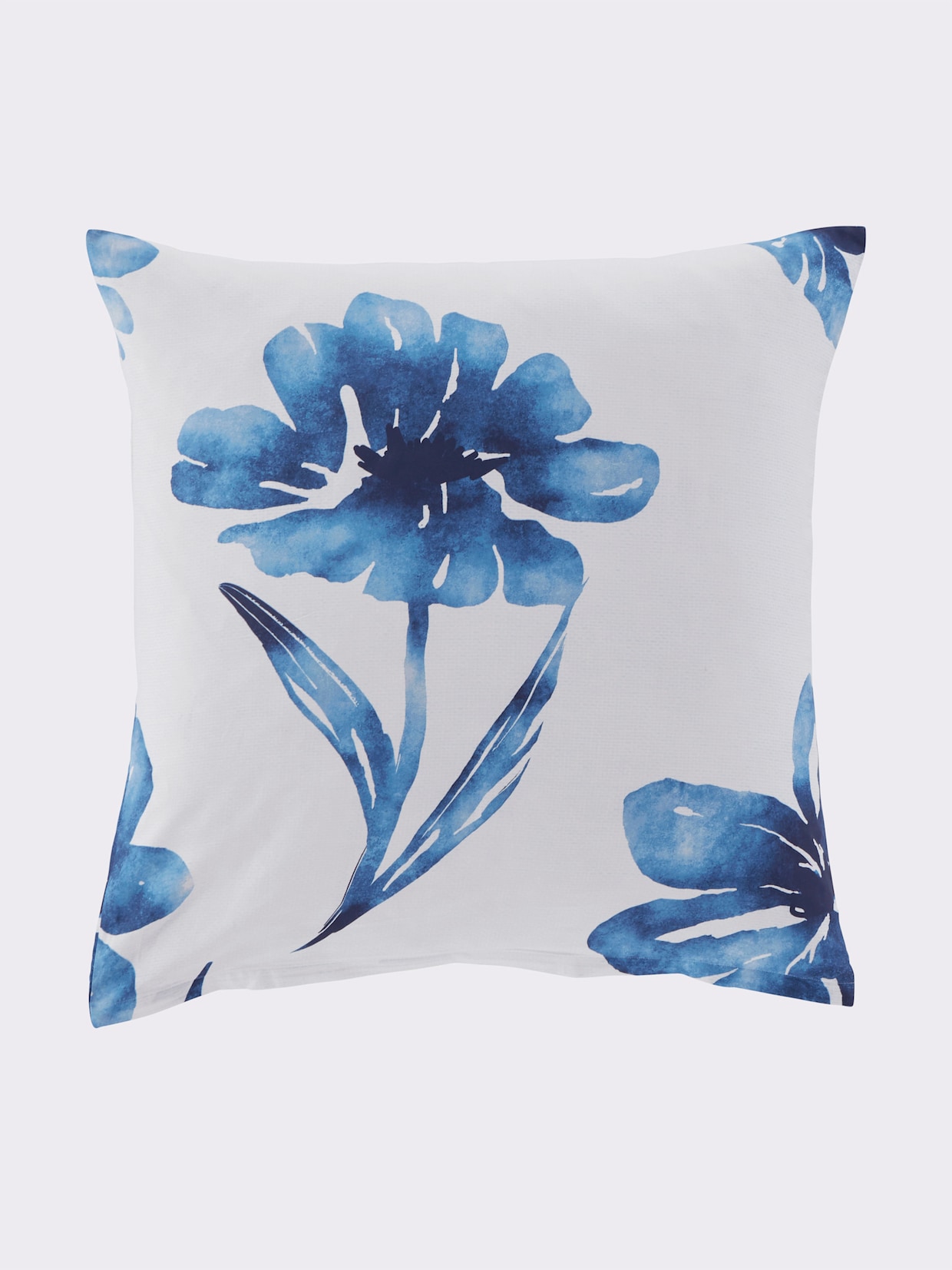 heine home Bedtextiel - wit/jeansblauw bedrukt
