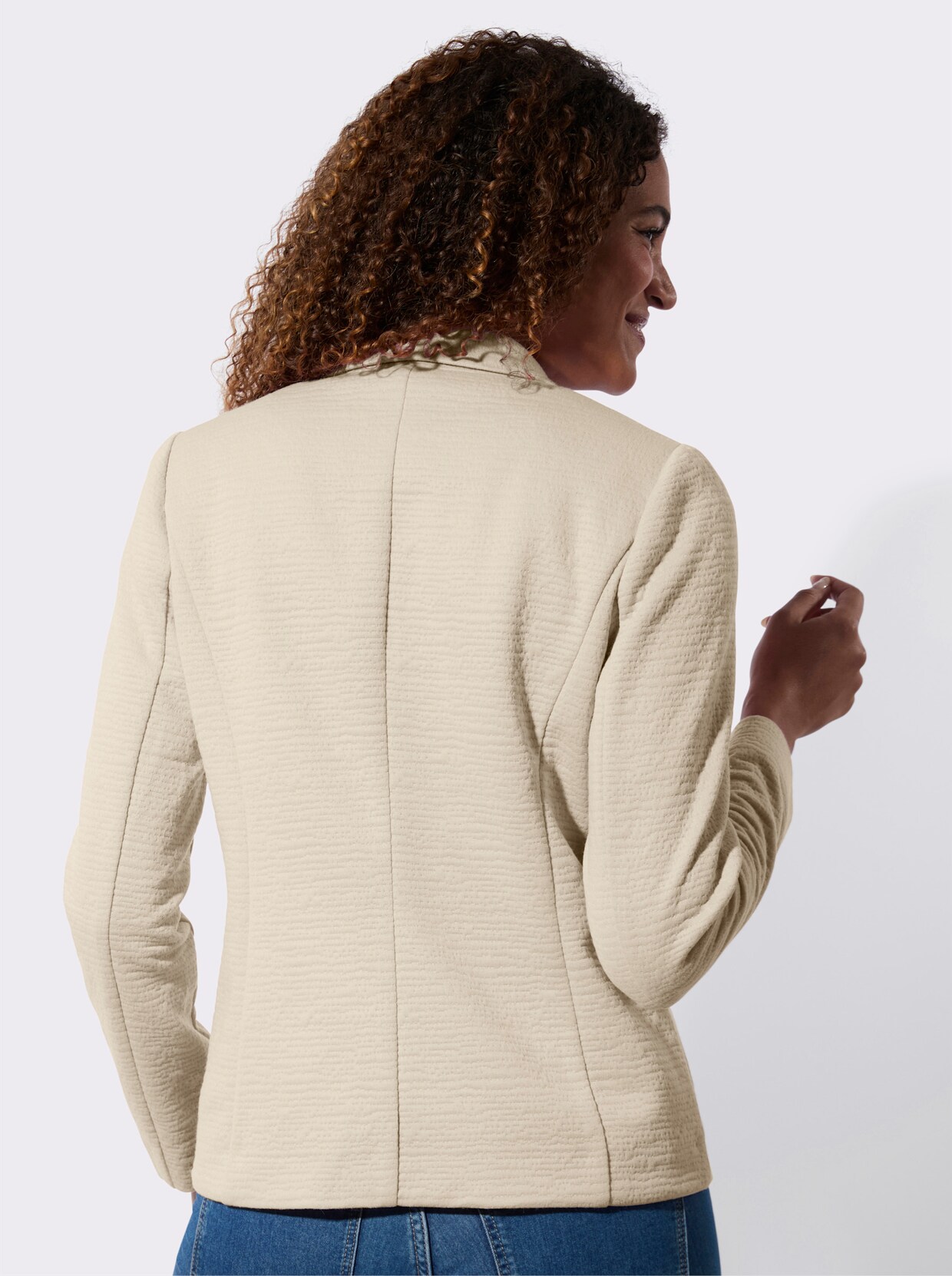 Jerseyblazer - elfenbein