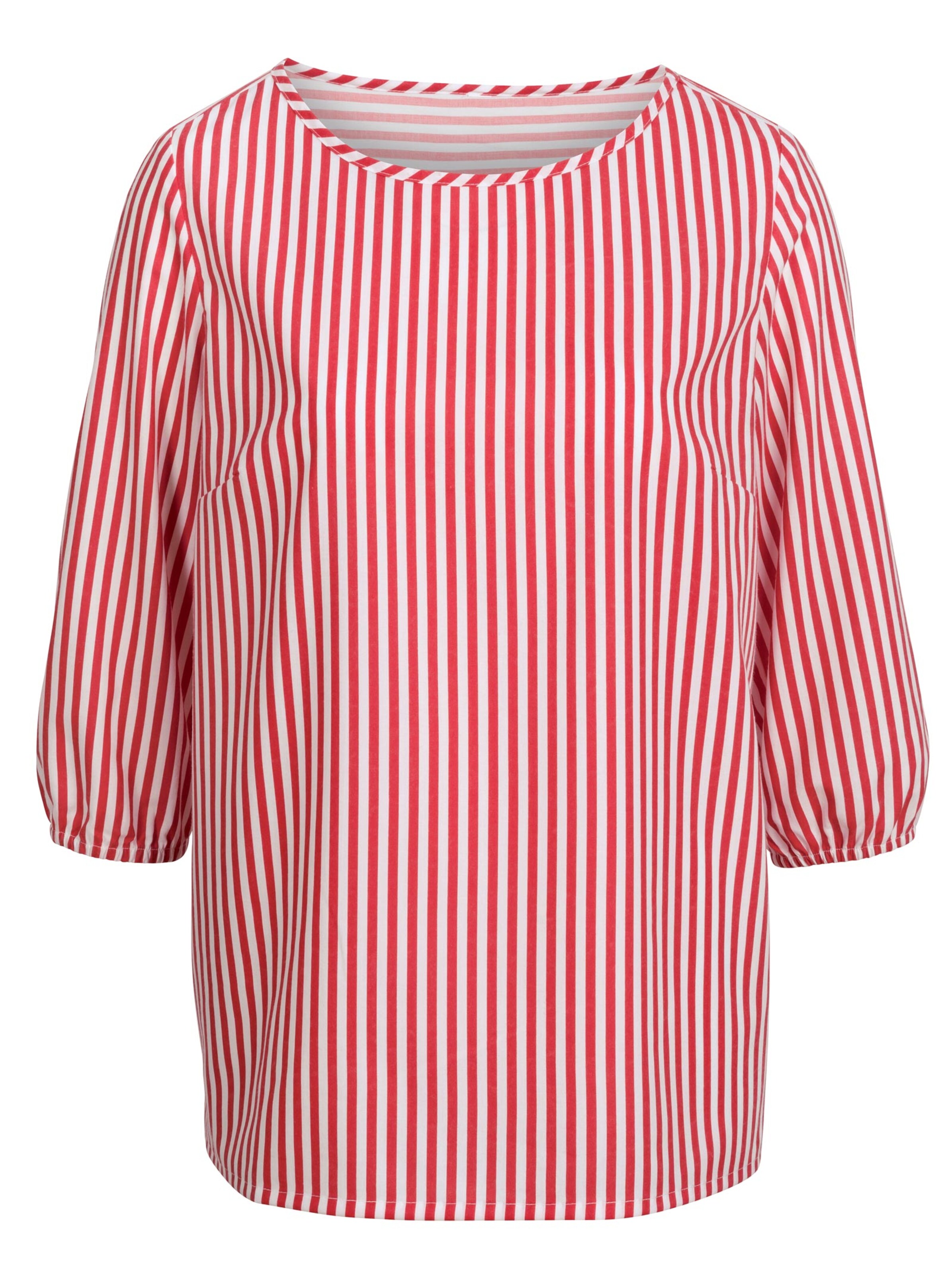 Bluse - koralle-gestreift