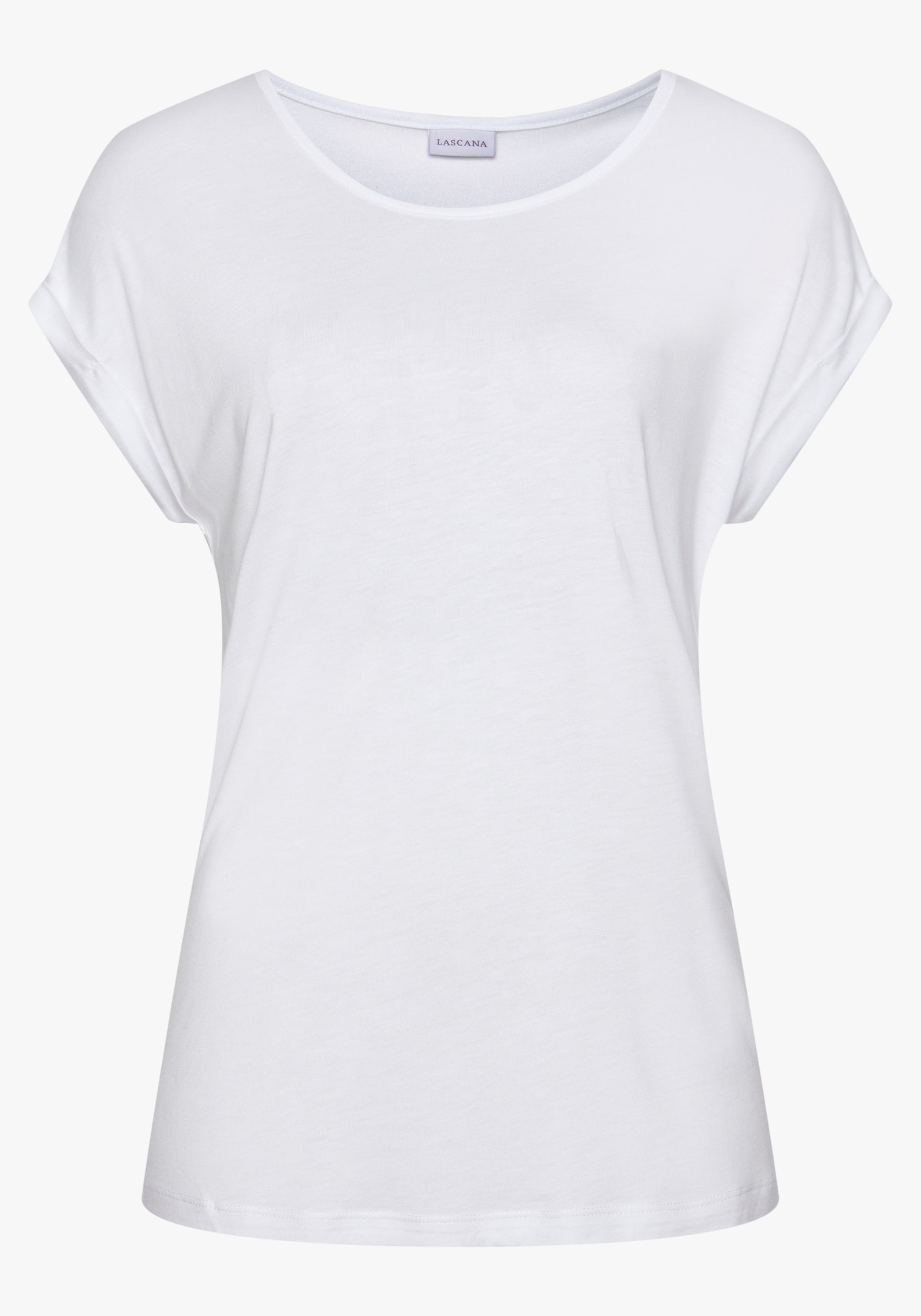 LASCANA Kurzarmshirt - weiss