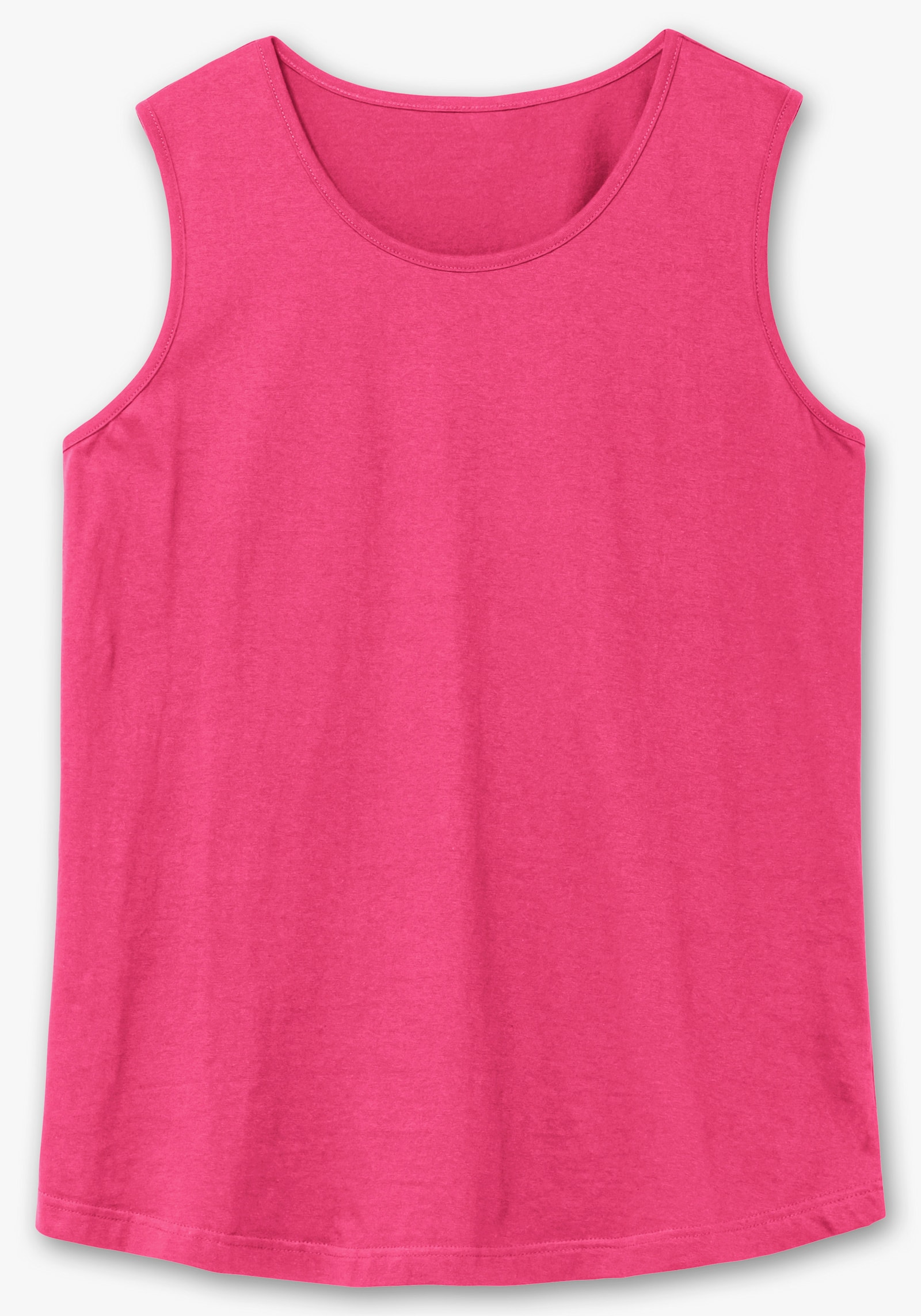 Longtop mit abgerundetem Saum - royalblau + pink