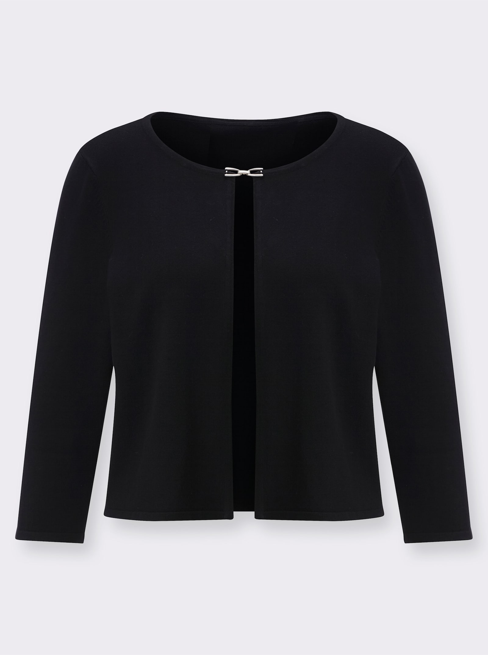 Bolero mit Zierspange - schwarz