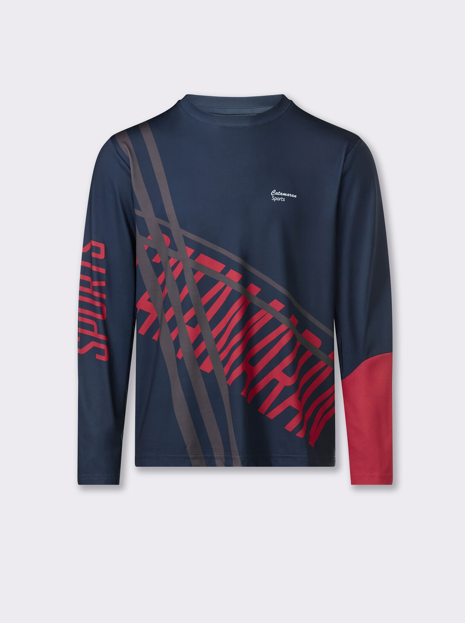 Catamaran Sports Functioneel shirt met stretch - donkerblauw geprint