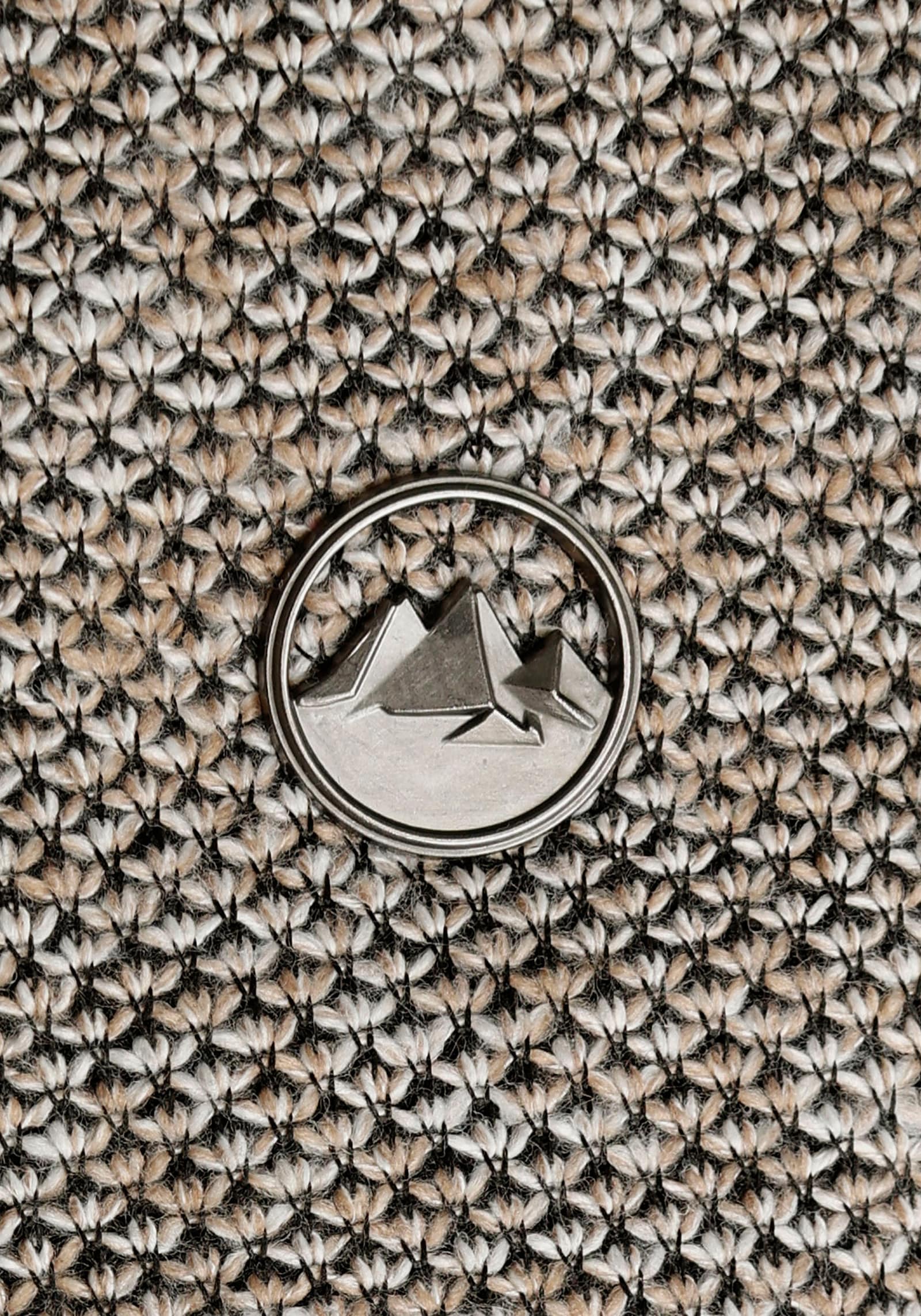 Polarino Strickmantel - beige-braun