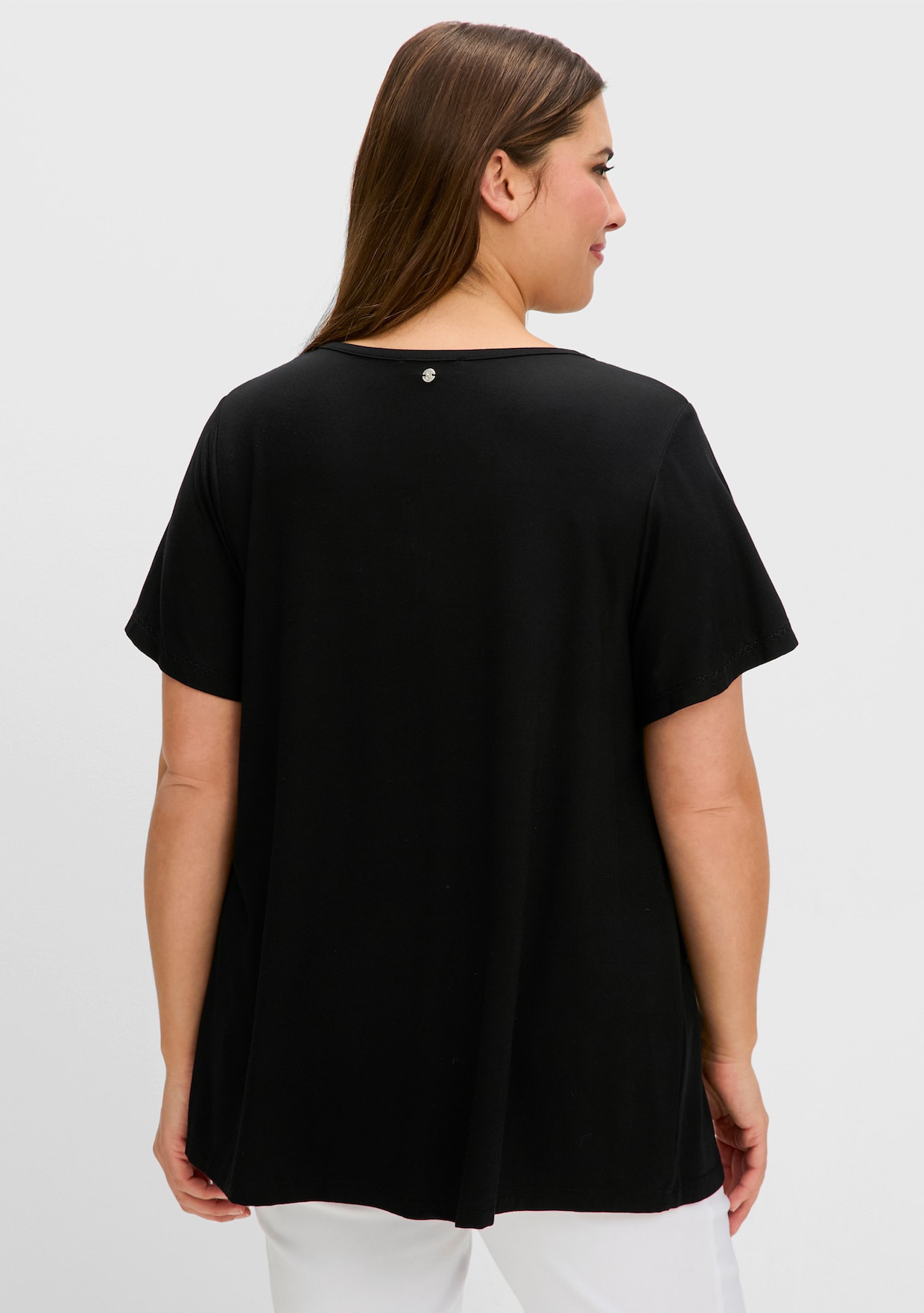sheego Fledermausshirt - schwarz
